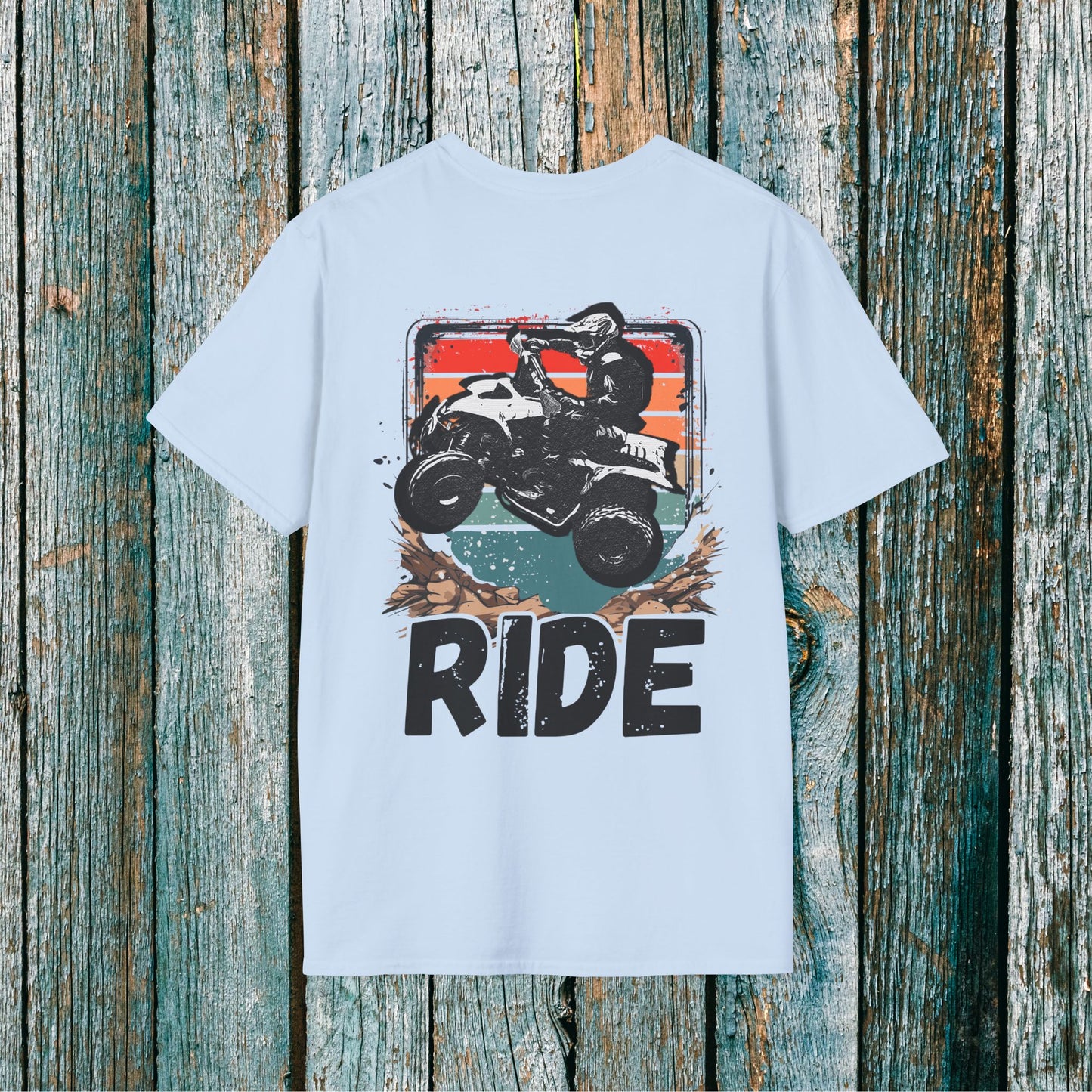 Honda 400EX Retro Distressed Four Wheeler T-Shirt | 2 -sided RIDE Graphic with Honda 400 EX