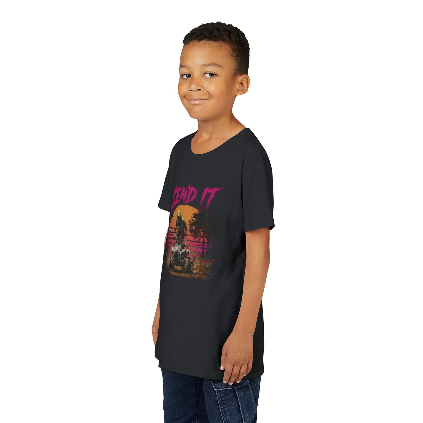 Youth Retro Send it Four Wheeler Shirt | Honda 450 ATV Racing | AXC Arkansas Pro Racing Series | Dickerson
