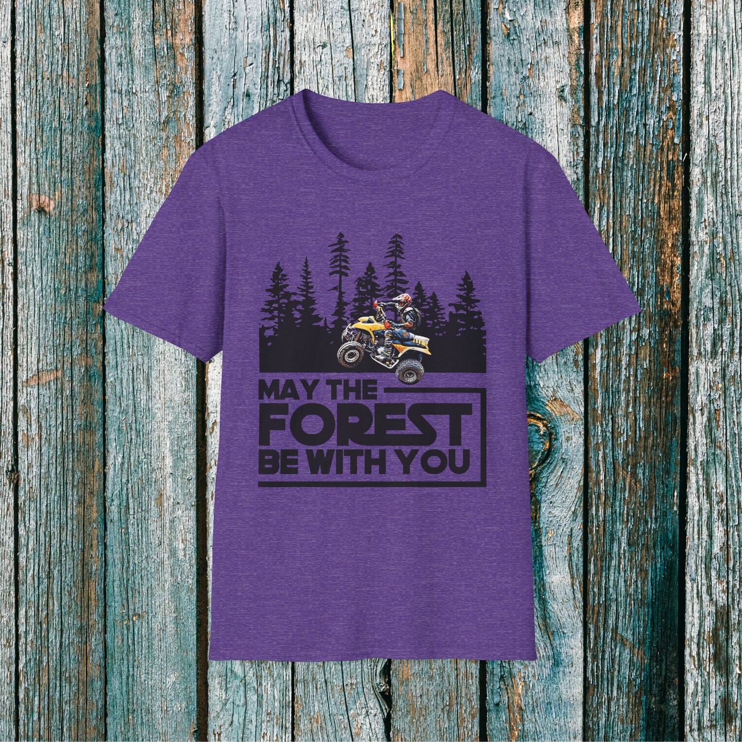 May the Forest Be With You ATV Racing T-Shirt | Honda 400 EX Funny Star Wars Humor for Men