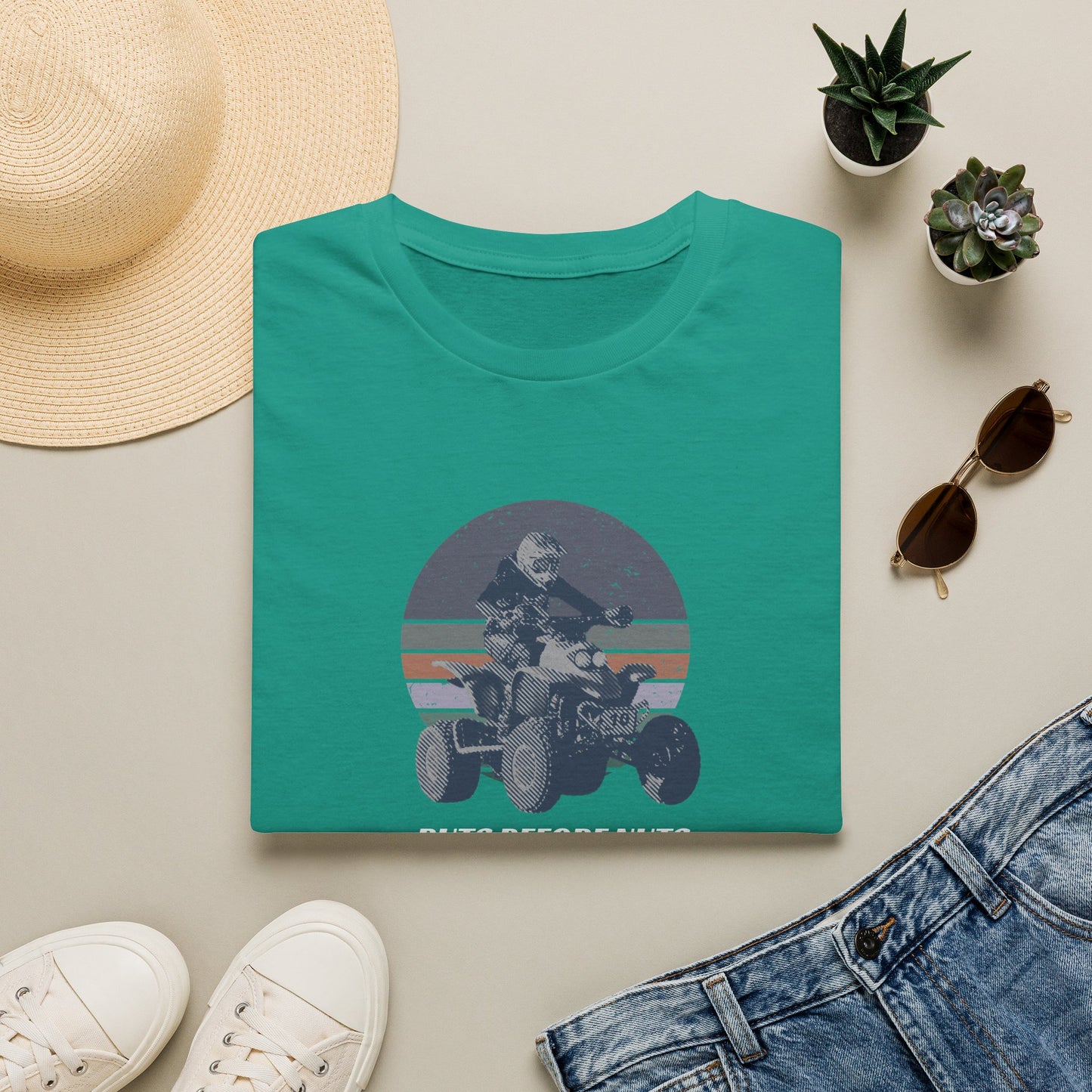 ATV Racing T-Shirt — “Ruts Before Nuts” Honda 400EX Four-Wheeler Rider Tee