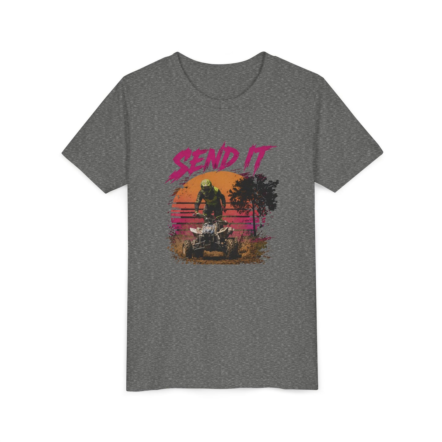 Youth Retro Send it Four Wheeler Shirt | Honda 450 ATV Racing | AXC Arkansas Pro Racing Series | Dickerson