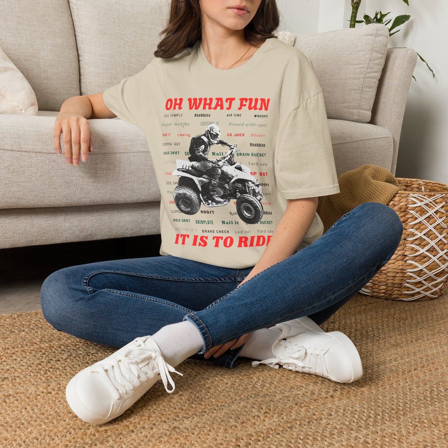 Holiday Fourwheeler Racing Tee Shirt | Honda 400 | Oh What Fun It is to Ride Racing Slang | ATV Ugly Sweater