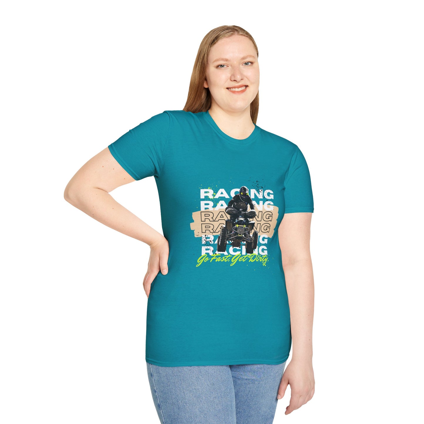 Honda 400 ATV Racing T-Shirt | Go Fast Get Dirty Off-Road Shirt | Four Wheeler Racing