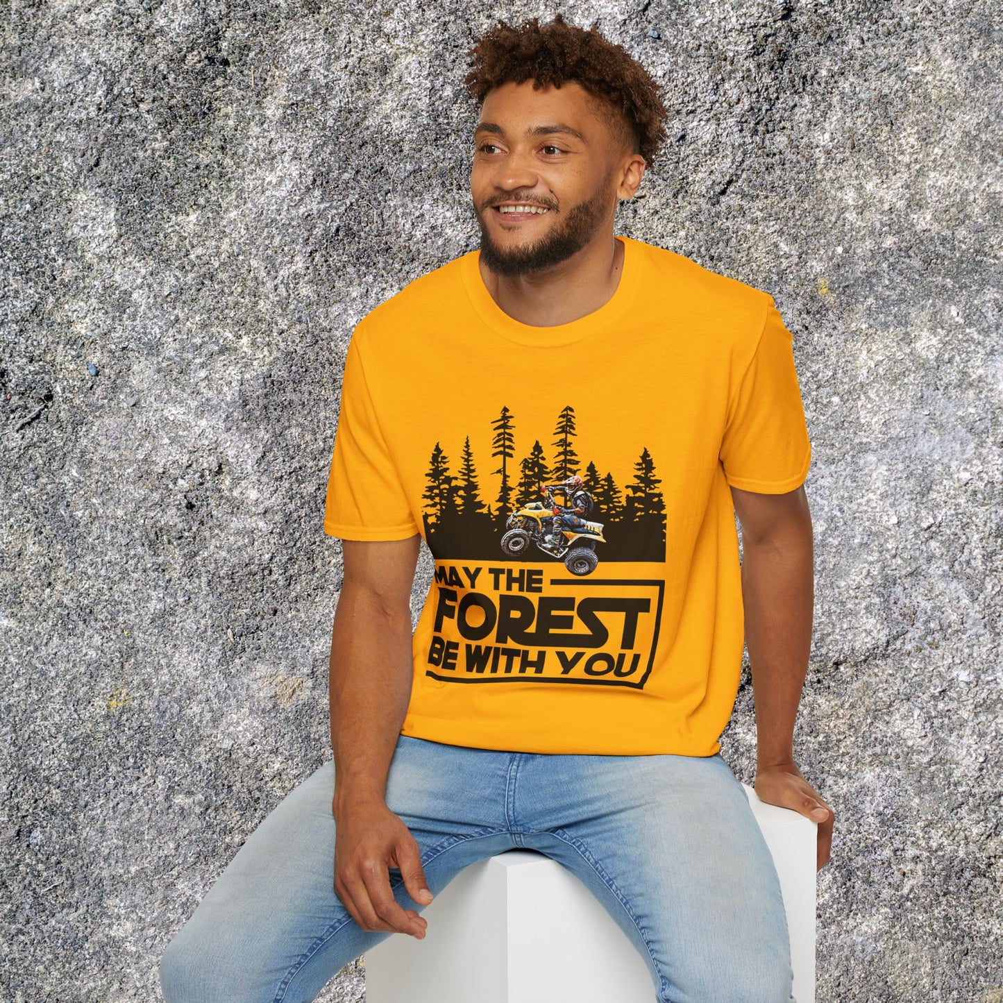 May the Forest Be With You ATV Racing T-Shirt | Honda 400 EX Funny Star Wars Humor for Men
