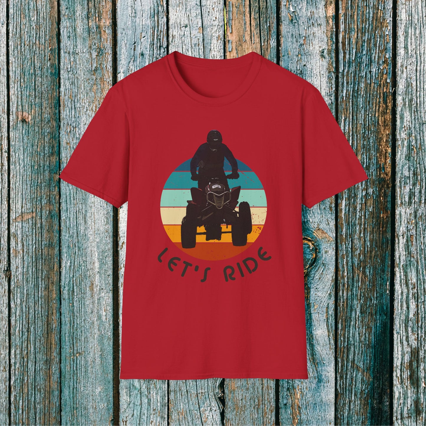 Retro 'Let's Ride' Honda 400EX Rider T-Shirt | Man Jumping Fourwheeler