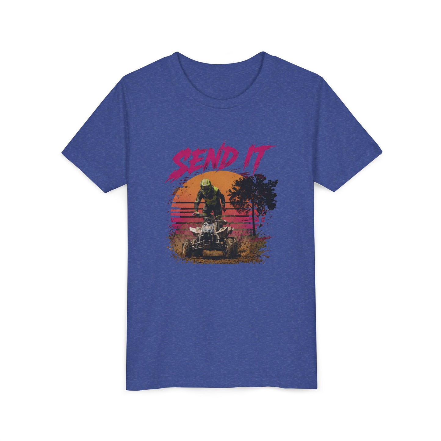Youth Retro Send it Four Wheeler Shirt | Honda 450 ATV Racing | AXC Arkansas Pro Racing Series | Dickerson