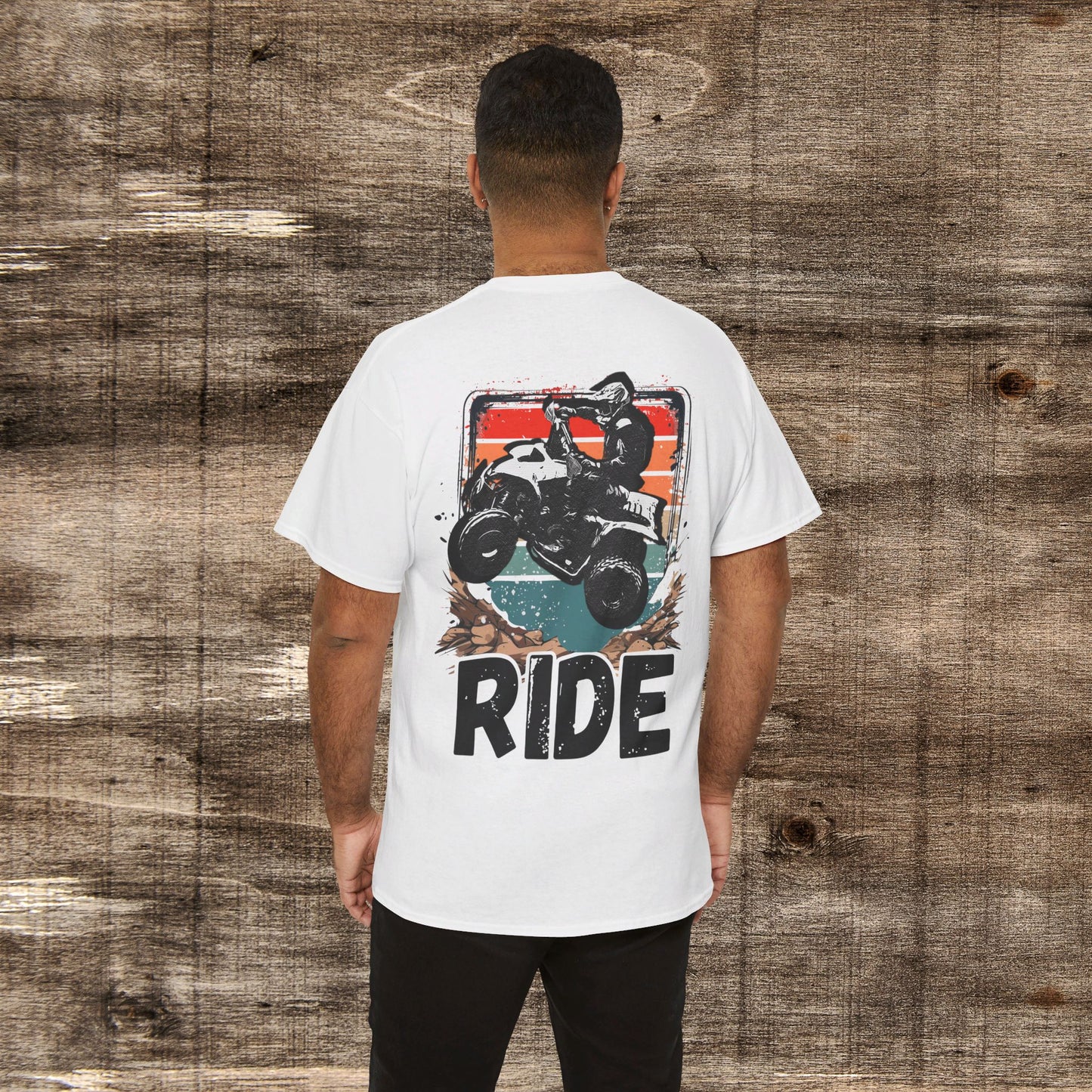 Honda 400 EX Four Wheeler Shirt | Distressed Retro w/ RIDE letters | HEAVY Cotton 2 SIDED Adult Unisex t shirt | Women Fourwheeler shirt