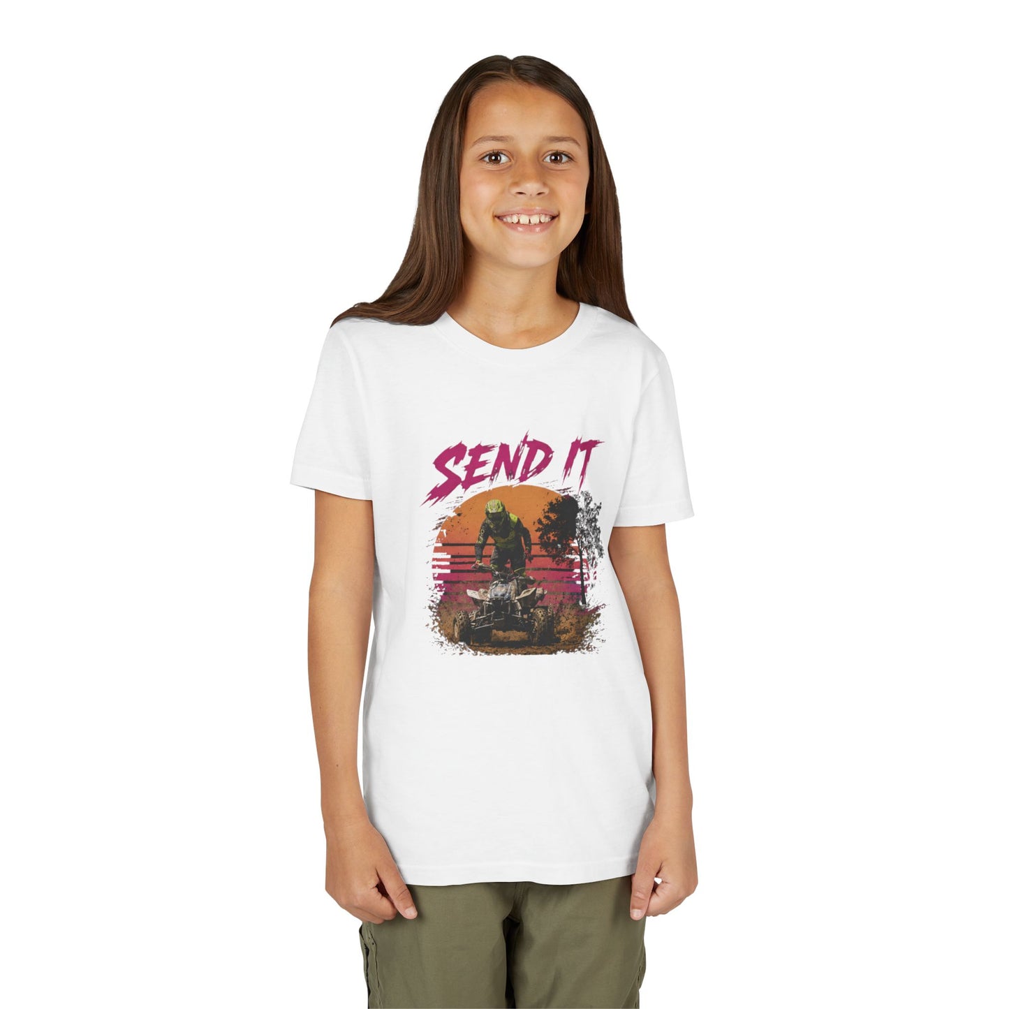 Youth Retro Send it Four Wheeler Shirt | Honda 450 ATV Racing | AXC Arkansas Pro Racing Series | Dickerson