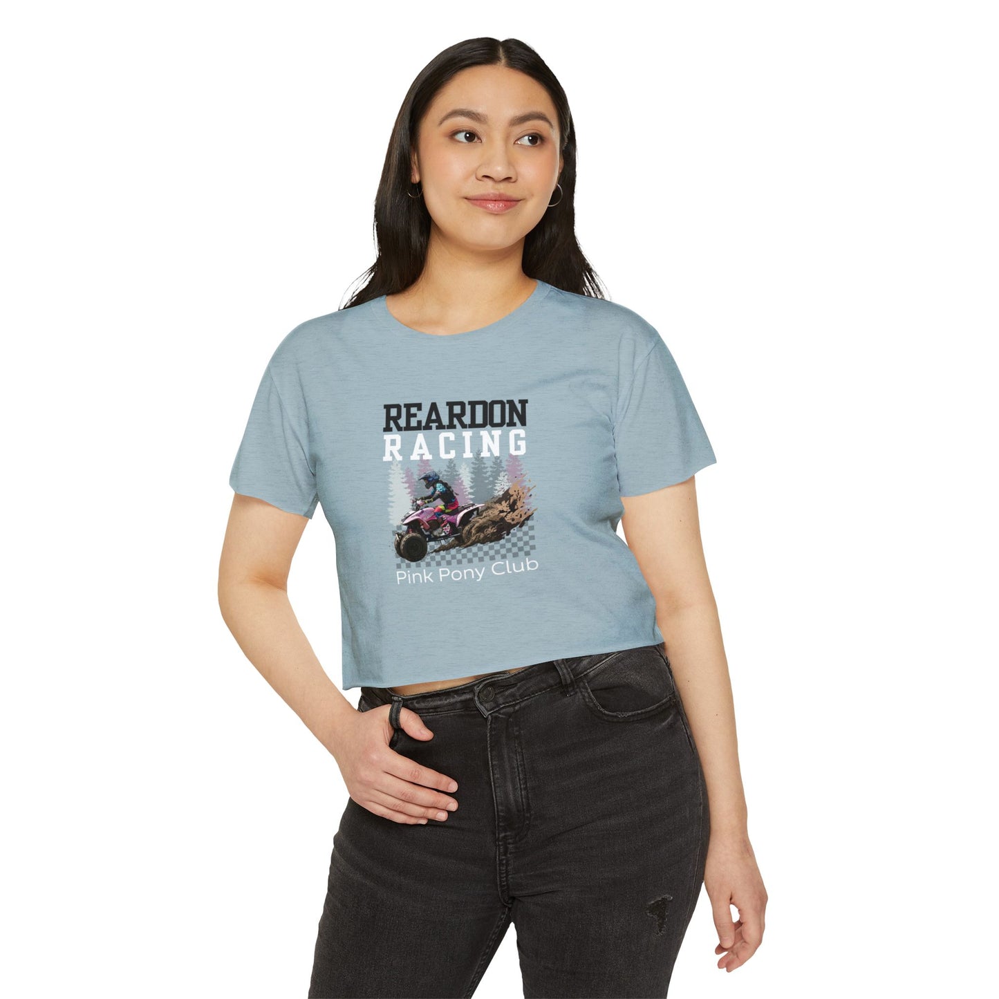 Reardon Racing Pink Pony Club Crop Top — Women's Festival Racing Graphic
