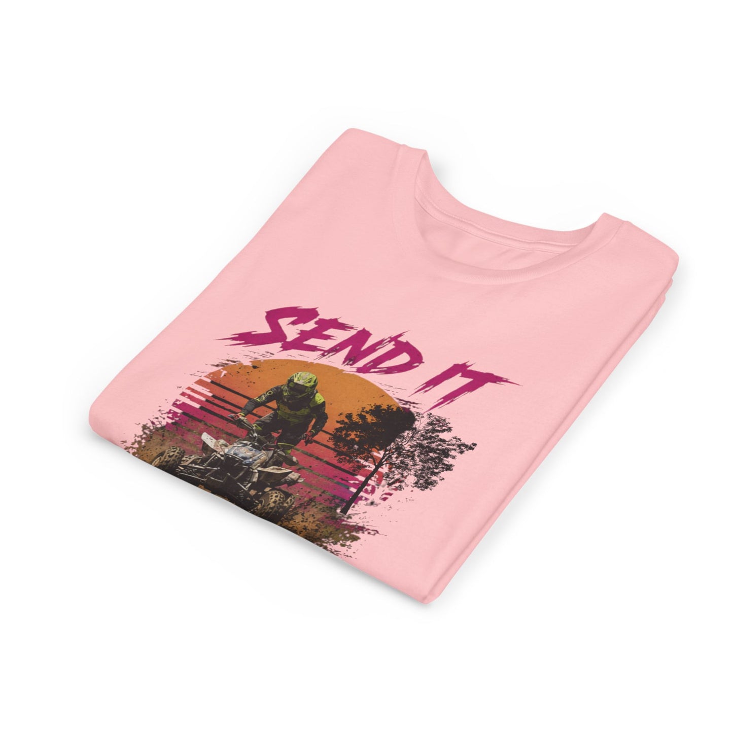 Youth Retro Send it Four Wheeler Shirt | Honda 450 ATV Racing | AXC Arkansas Pro Racing Series | Dickerson