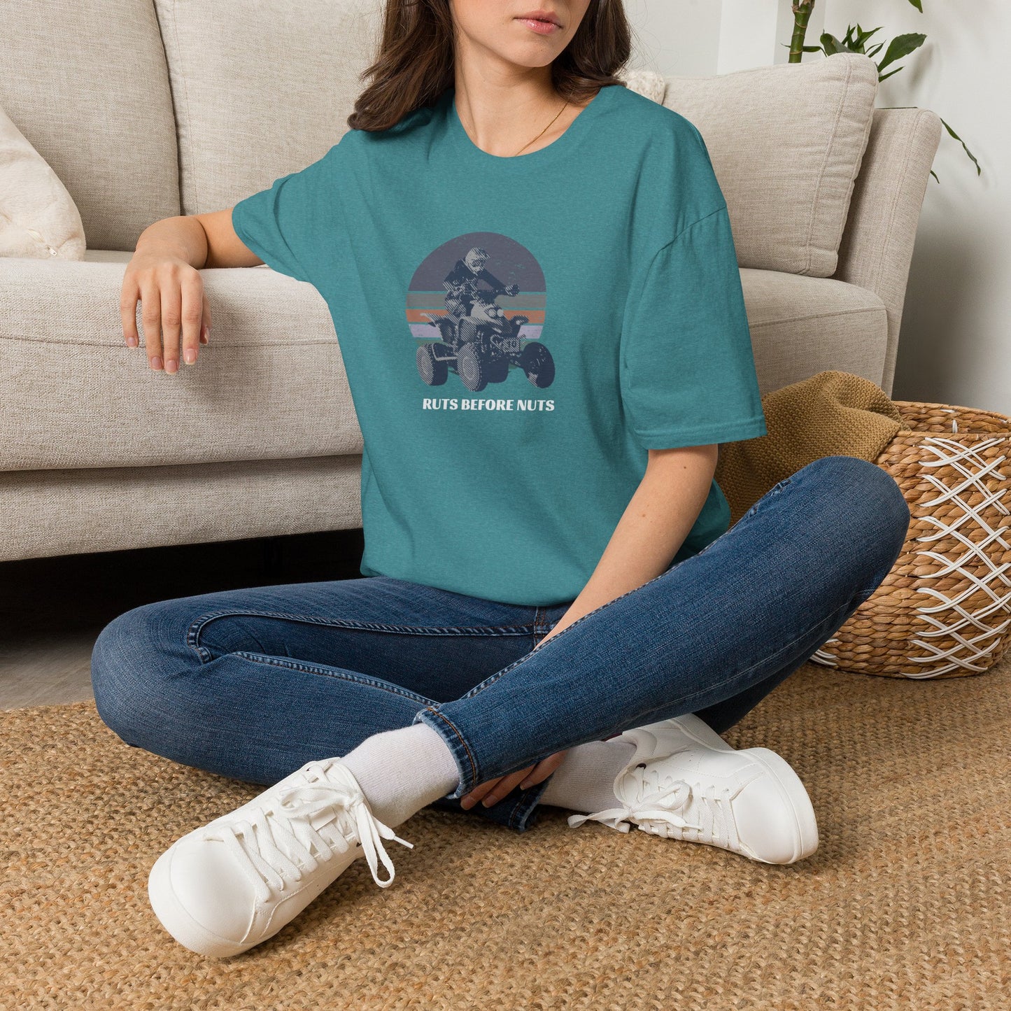 ATV Racing T-Shirt — “Ruts Before Nuts” Honda 400EX Four-Wheeler Rider Tee