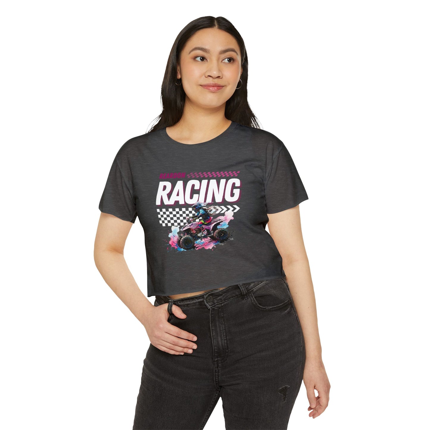 Reardon Racing Crop Top — Women's Festival Racing Graphic