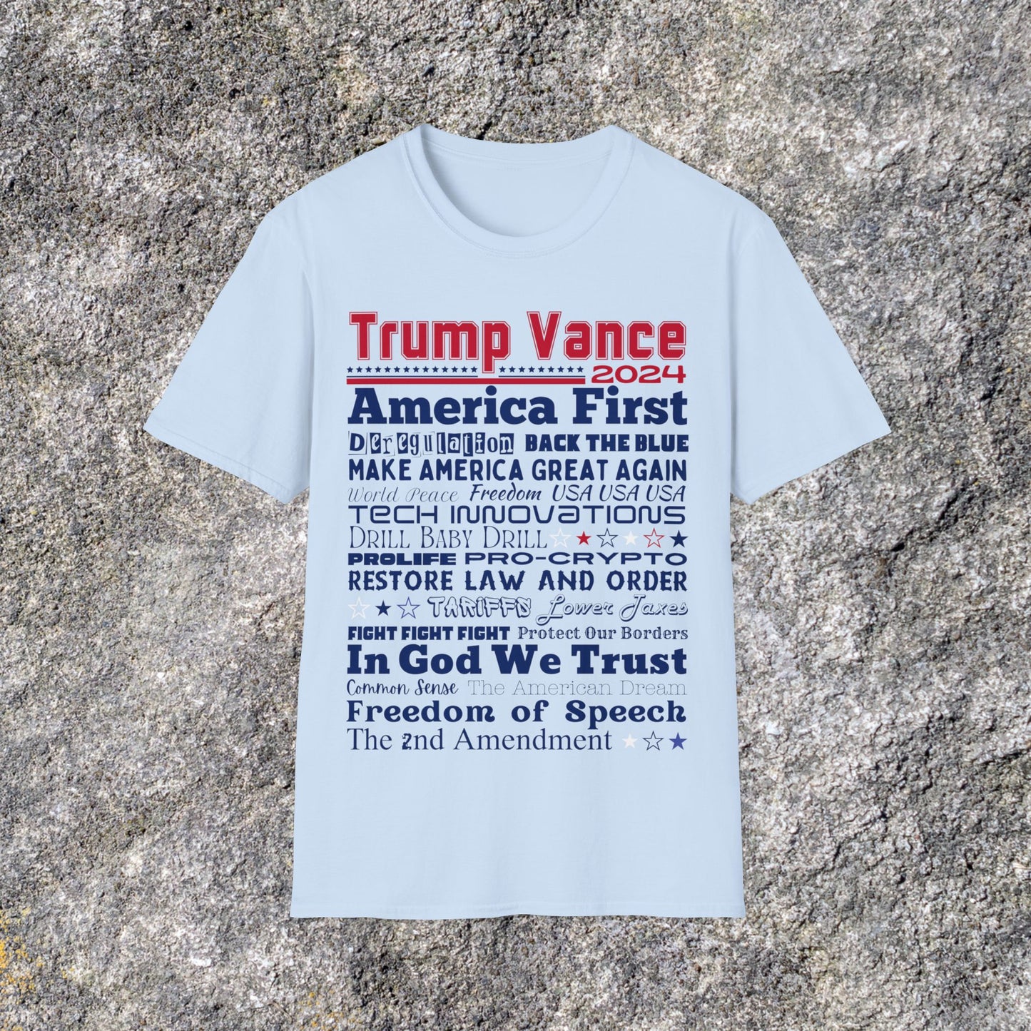 Trump Vance 2024 America First Drill Baby Drill Shirt | Trump Rally Shirt | Republican Election | Adult shirt Unisex Ultrasoft Cotton shirt