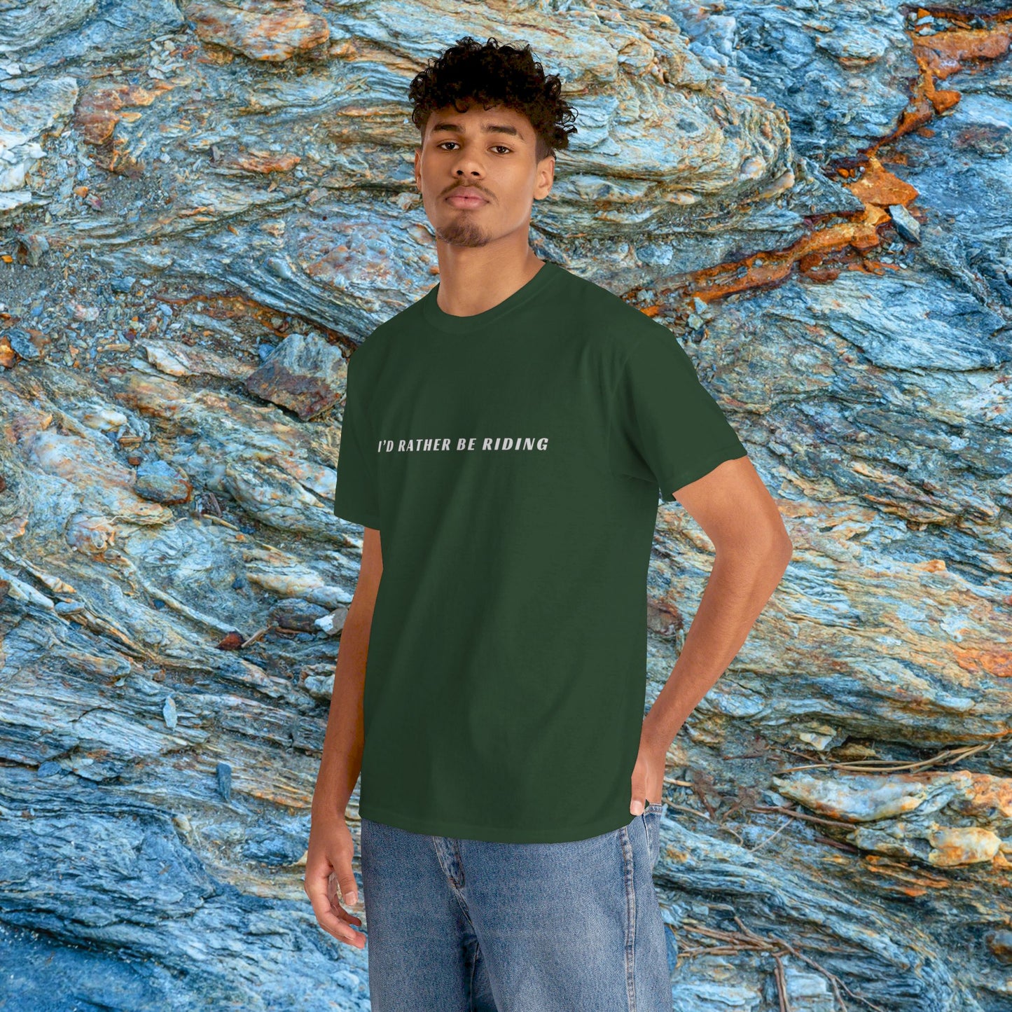 Mens Shirt | I'd Rather Be Riding Shirt | HEAVY Cotton Adult Unisex t shirt | Dirt bike shirt | Fourwheeler shirt | ATV Riding Shirt