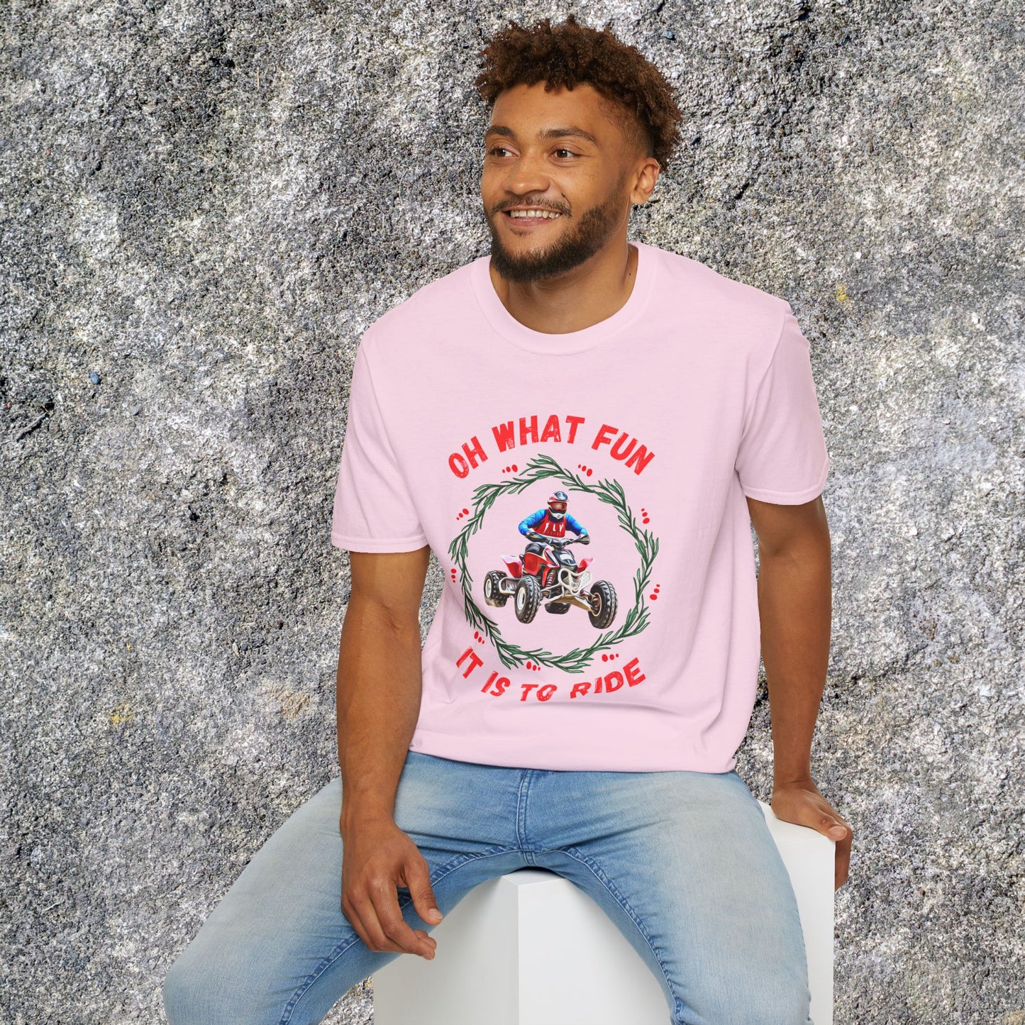 Holiday Ugly Sweater | Christmas Shirt for ATV racer | Red Honda 400 t shirt | Oh What Fun it is to Ride