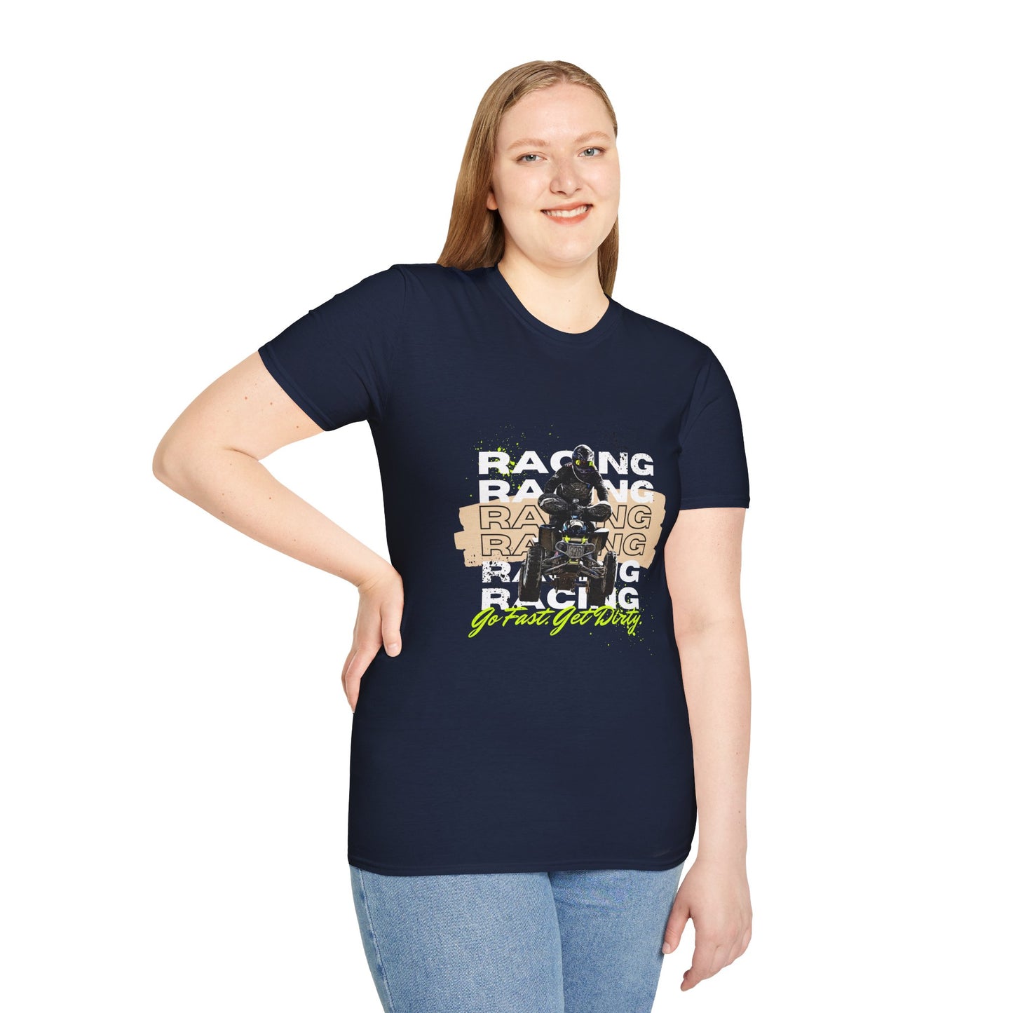 Honda 400 ATV Racing T-Shirt | Go Fast Get Dirty Off-Road Shirt | Four Wheeler Racing