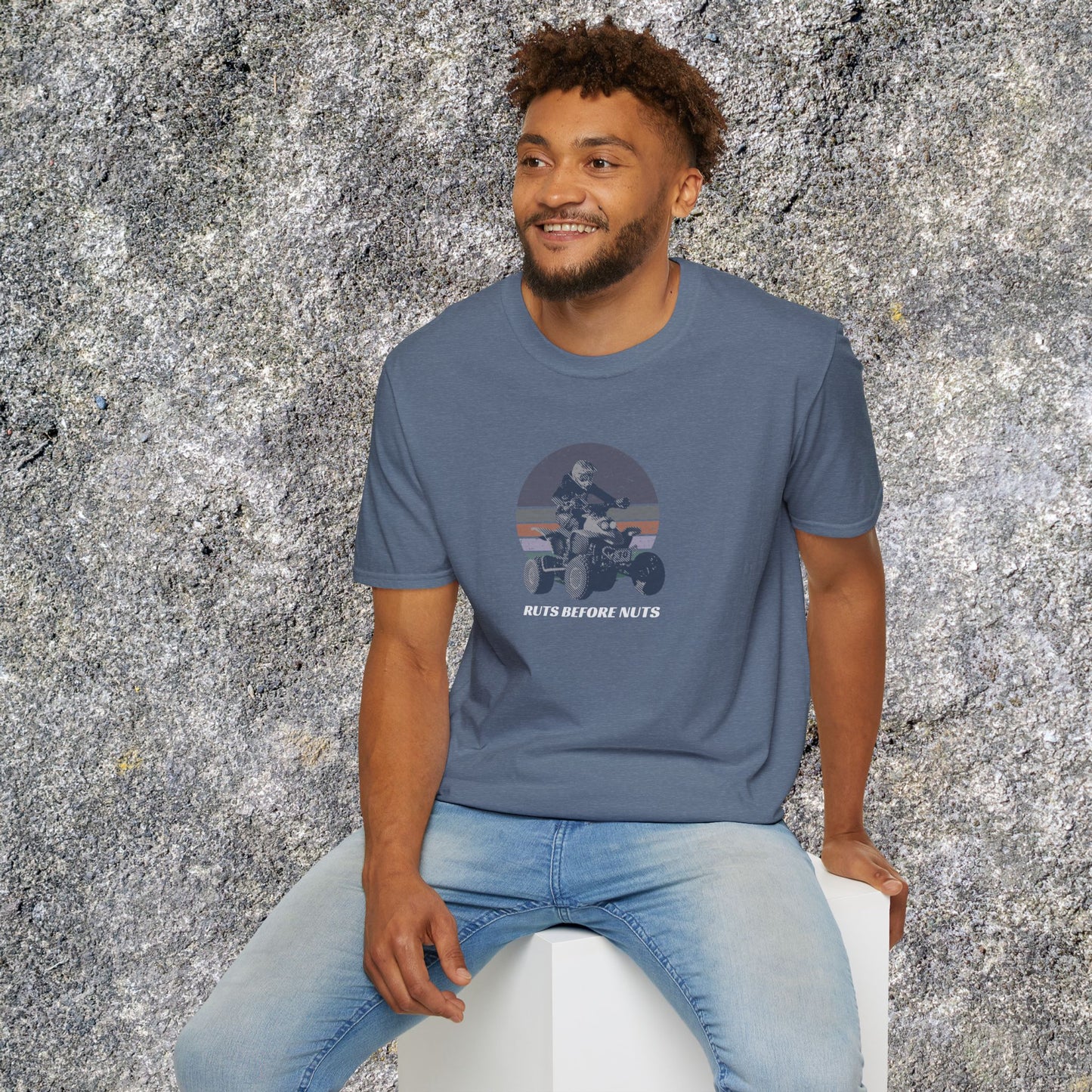 ATV Racing T-Shirt — “Ruts Before Nuts” Honda 400EX Four-Wheeler Rider Tee