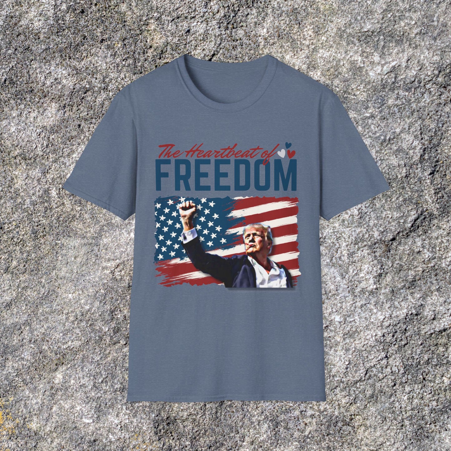 Donald Trump Heartbeat of Freedom Republican | Freedom American Patriotic | Soft Cotton Shirt Adult shirt Unisex Ultrasoft Cotton shirt