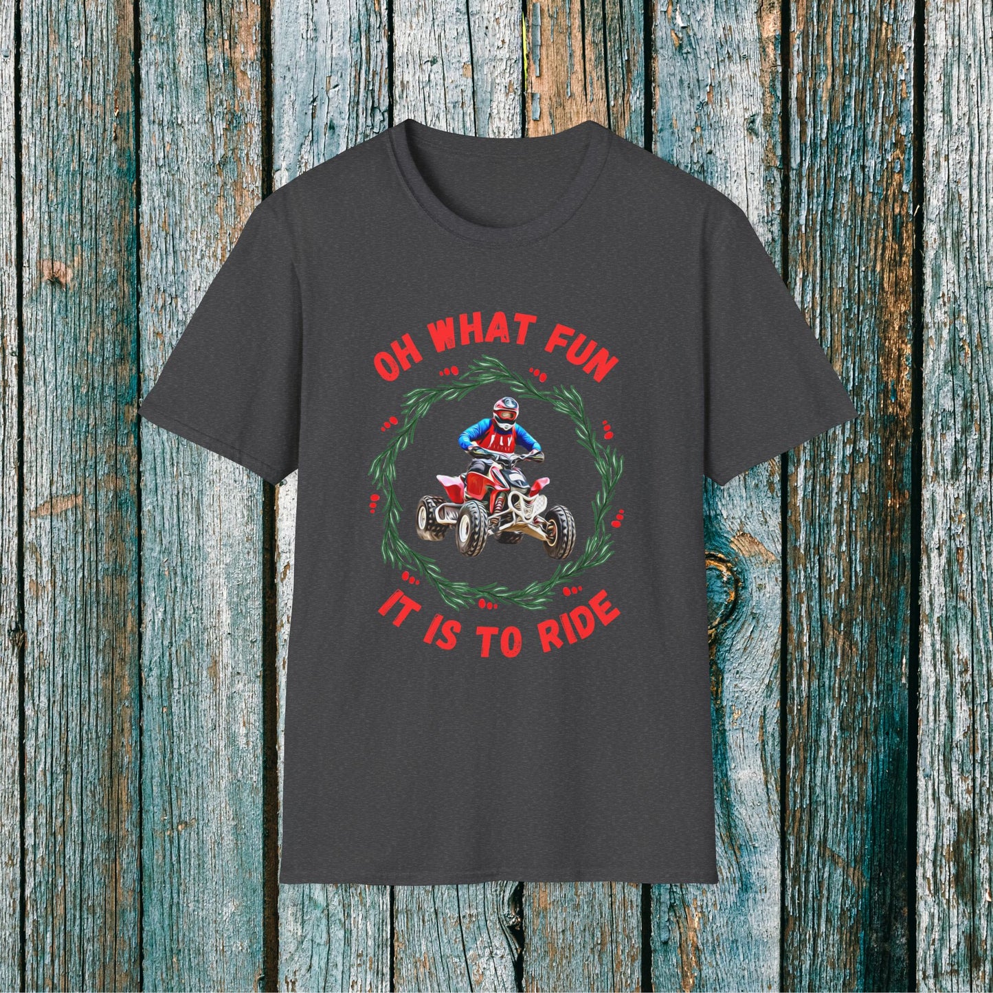 Holiday Ugly Sweater | Christmas Shirt for ATV racer | Red Honda 400 t shirt | Oh What Fun it is to Ride