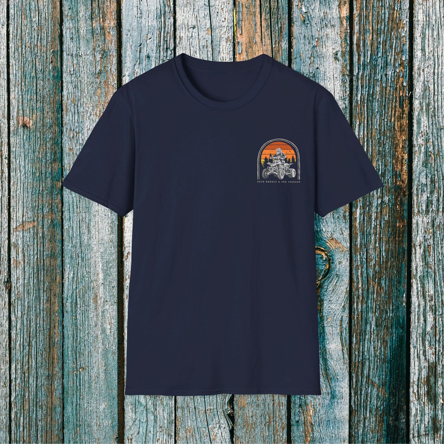 Mens Riding Shirt | Go Riding Ignore Adult Problems | Honda 400 EX ATV on front & back | Soft cotton 2 SIDED unisex tee shirt Four wheeler