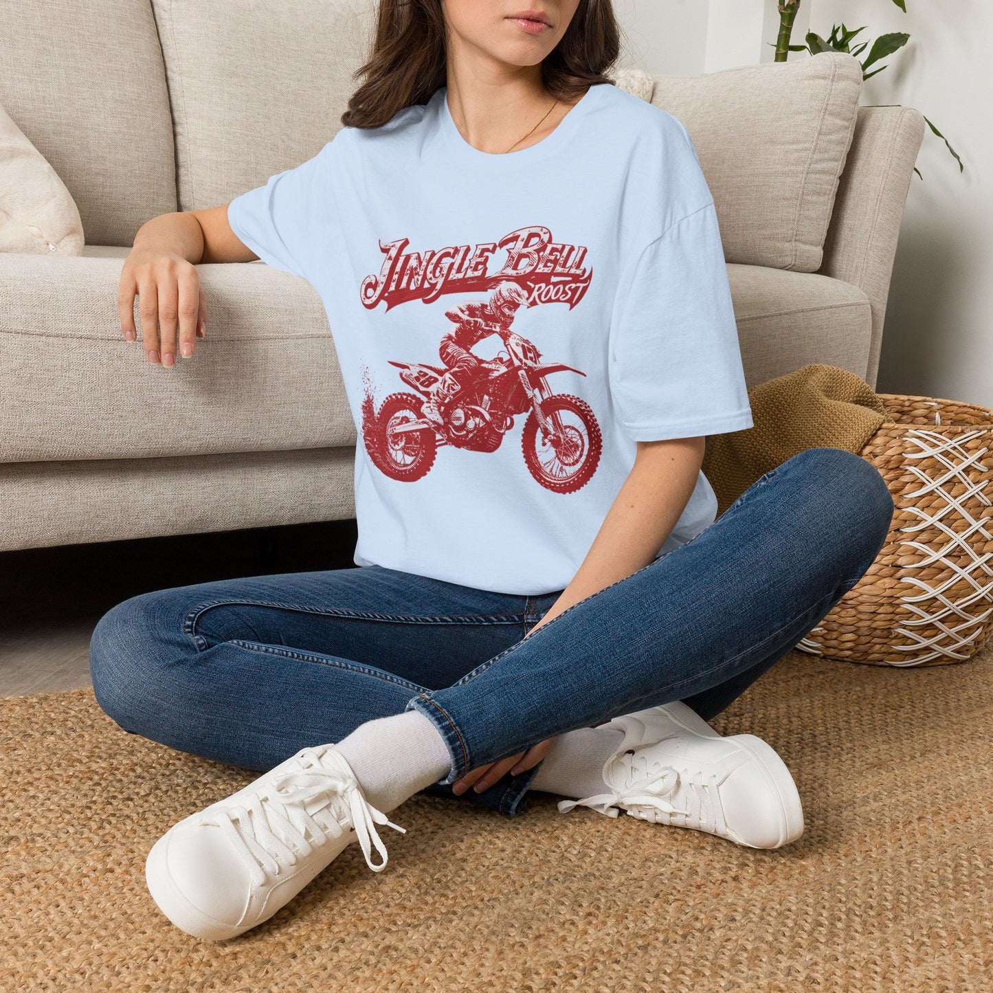 Holiday Motocross Racing Ugly Sweater | Jingle Bell Roost T-Shirt