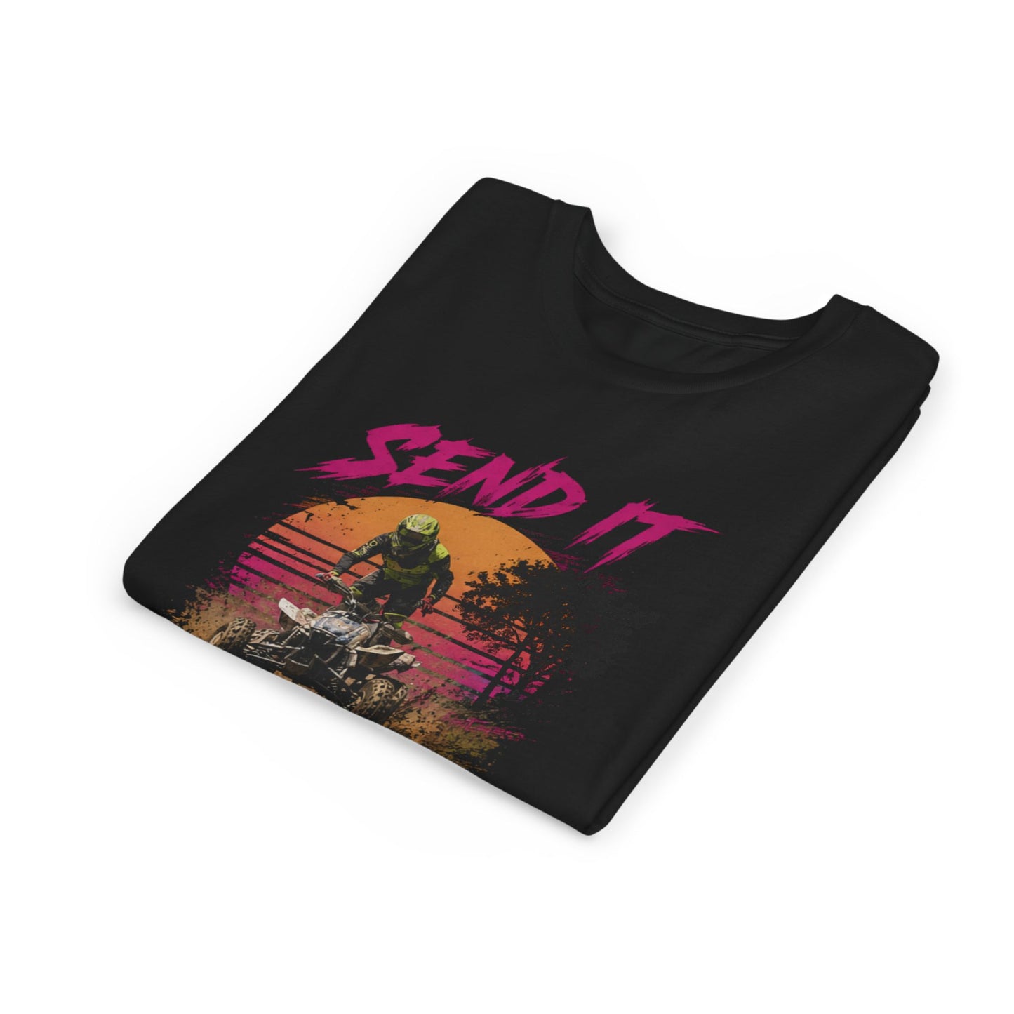 Youth Retro Send it Four Wheeler Shirt | Honda 450 ATV Racing | AXC Arkansas Pro Racing Series | Dickerson
