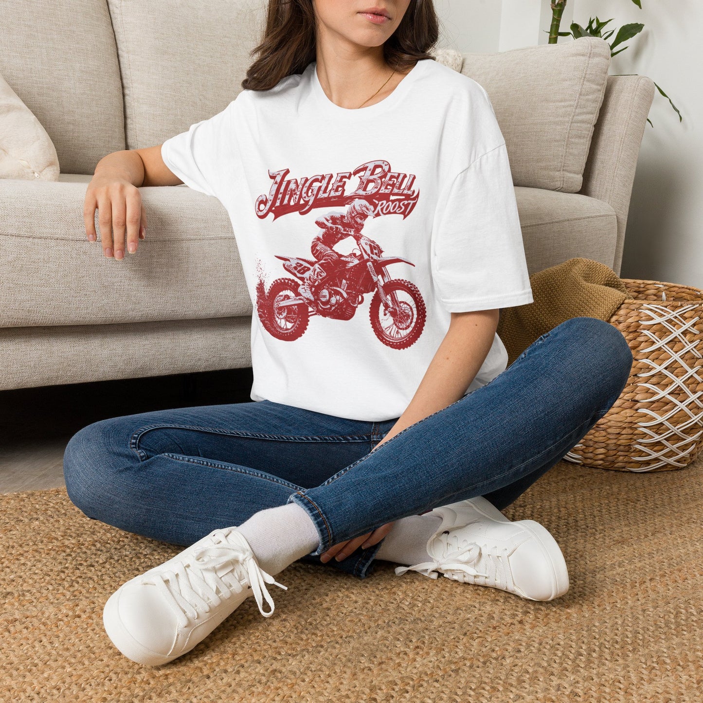 Holiday Motocross Racing Ugly Sweater | Jingle Bell Roost T-Shirt