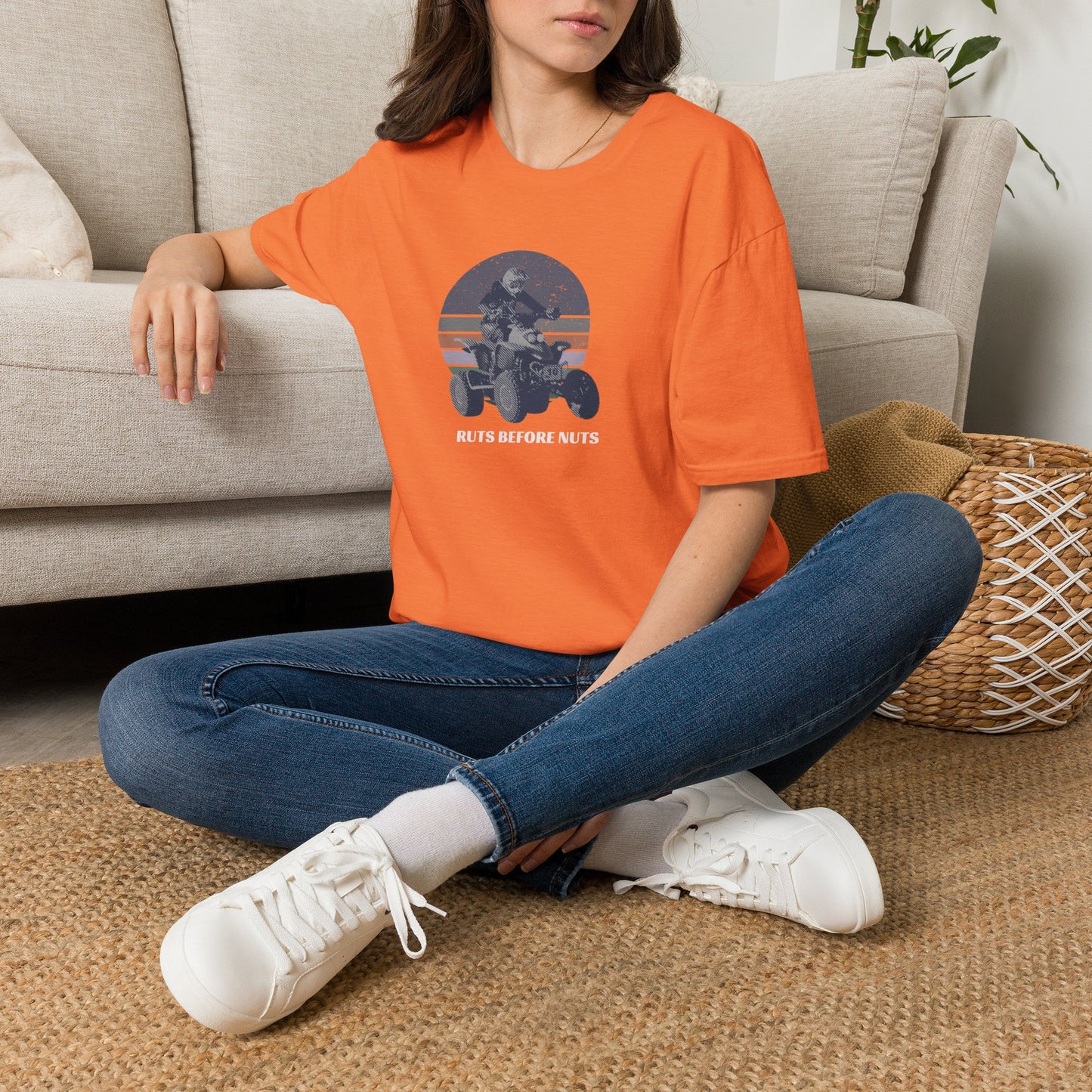 ATV Racing T-Shirt — “Ruts Before Nuts” Honda 400EX Four-Wheeler Rider Tee