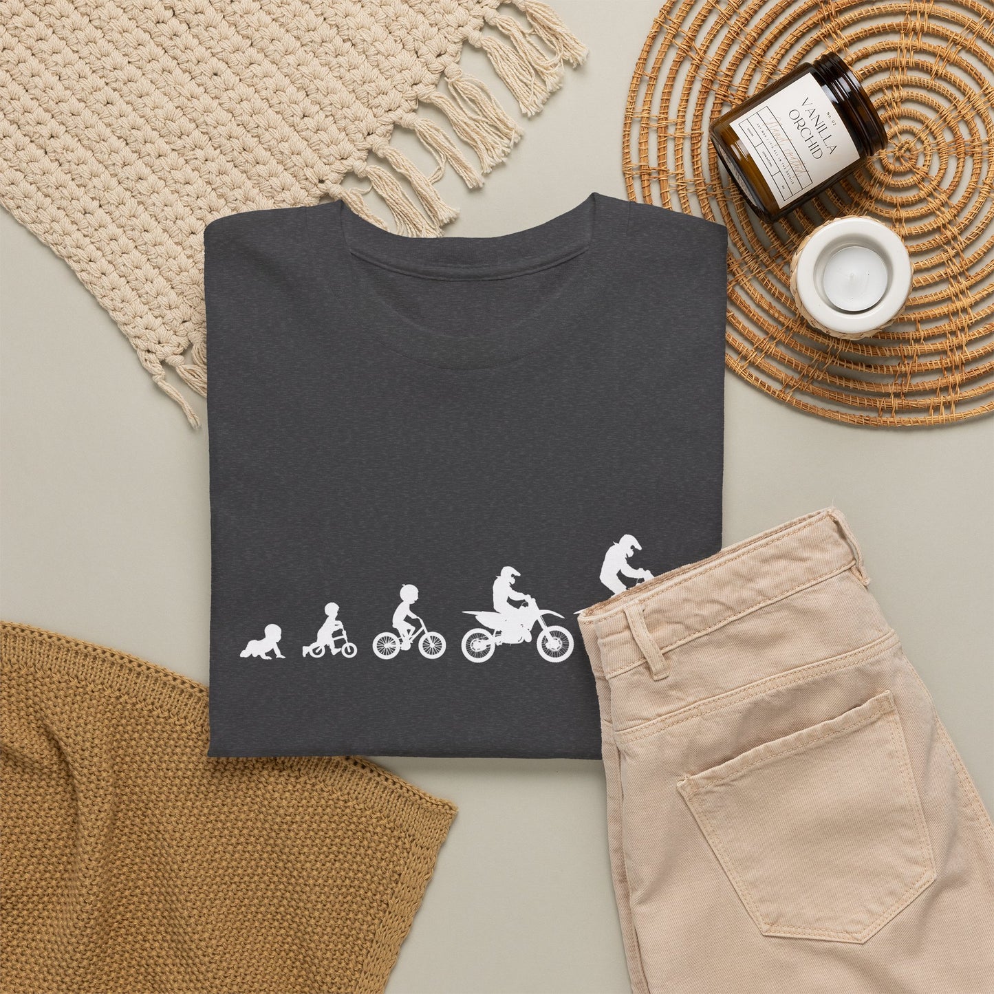 Dirt Bike Evolution T-Shirt | "From Strider to Bicycle to Dirt Bike" | Funny Racing Shirt