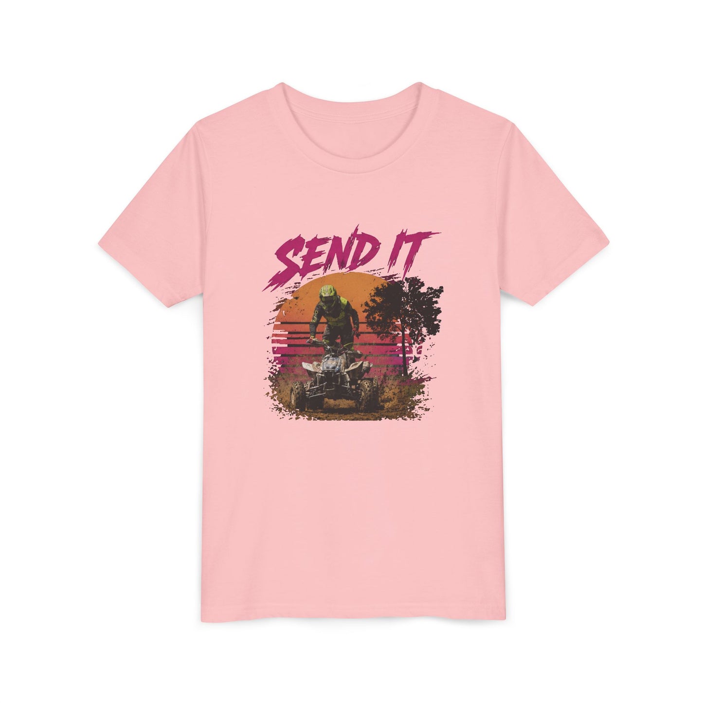 Youth Retro Send it Four Wheeler Shirt | Honda 450 ATV Racing | AXC Arkansas Pro Racing Series | Dickerson