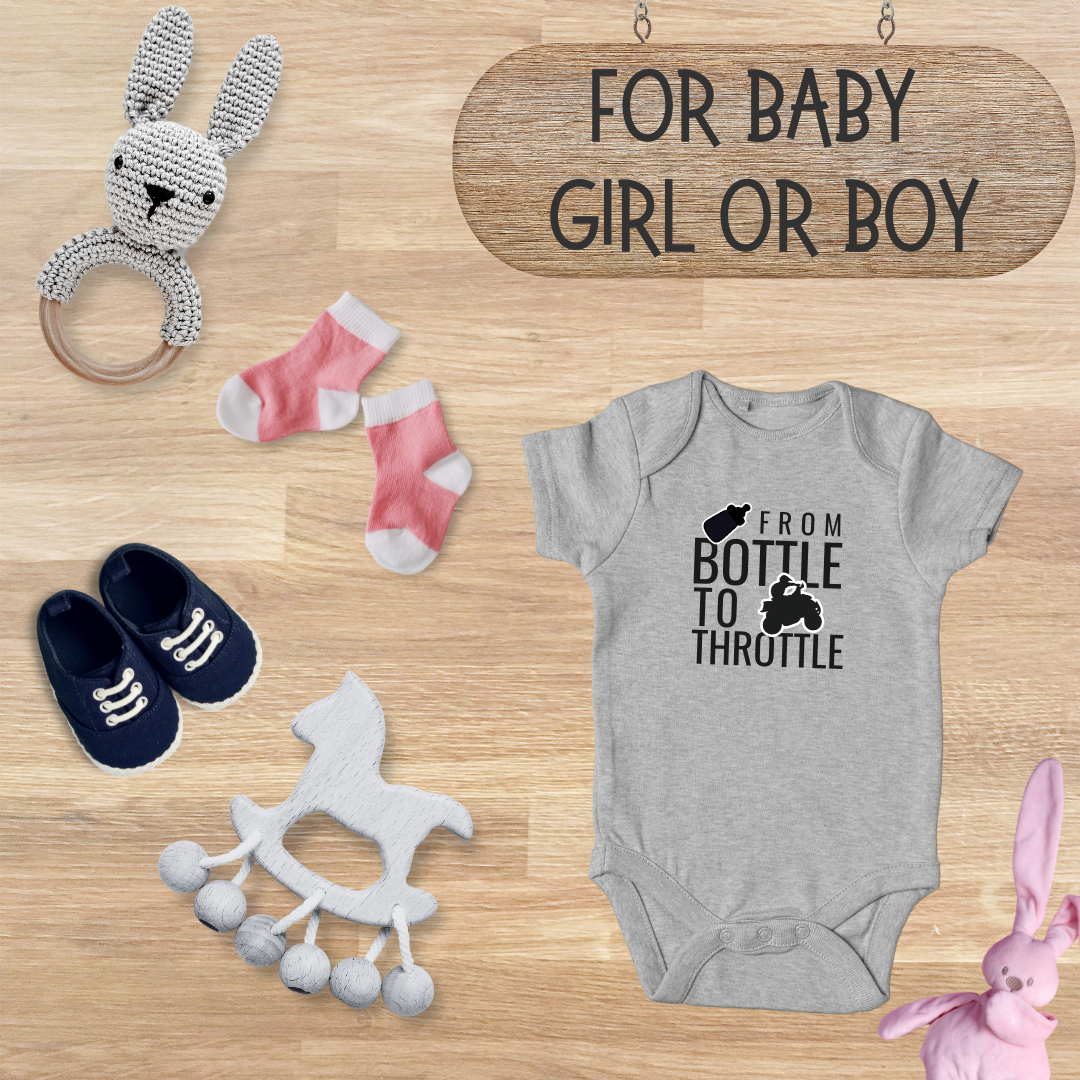 Honda 400EX Fourwheeler Baby Bodysuit | From Bottle to Throttle | Funny Baby Gift