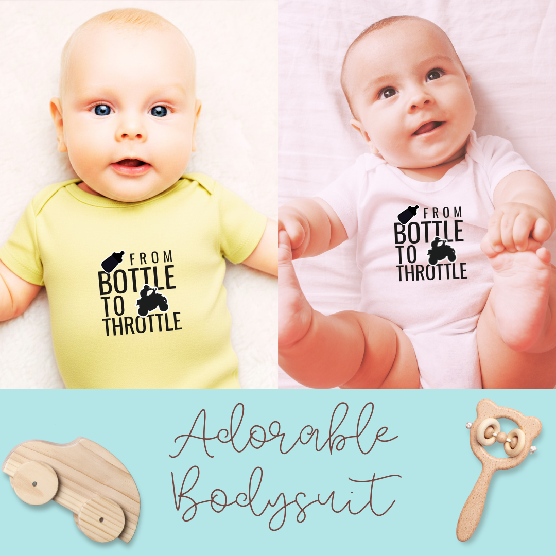 Honda 400EX Fourwheeler Baby Bodysuit | From Bottle to Throttle | Funny Baby Gift