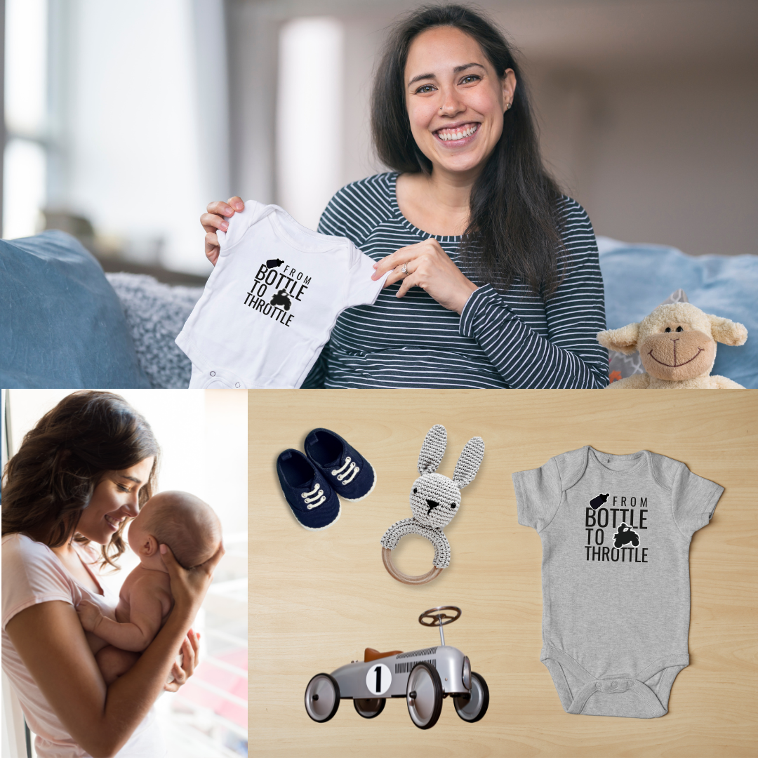 Honda 400EX Fourwheeler Baby Bodysuit | From Bottle to Throttle | Funny Baby Gift