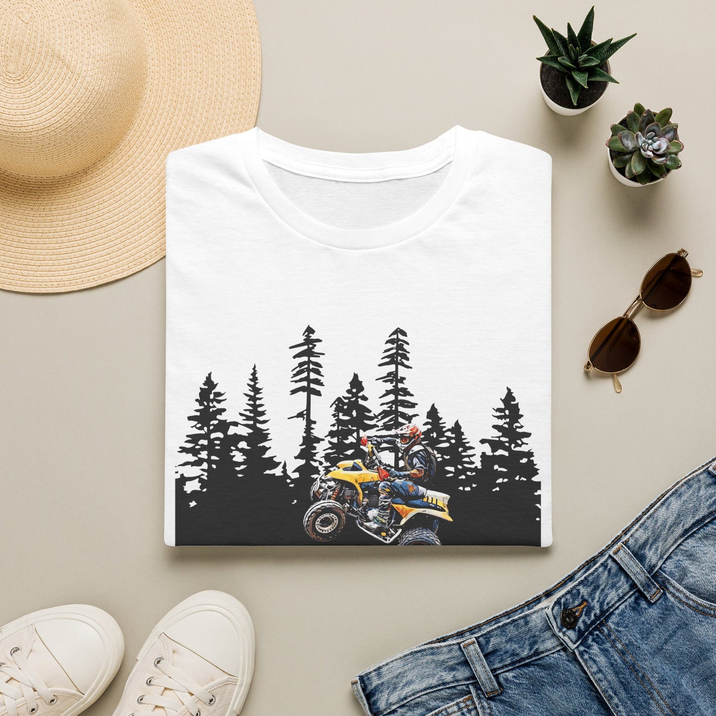 May the Forest Be With You ATV Racing T-Shirt | Honda 400 EX Funny Star Wars Humor for Men