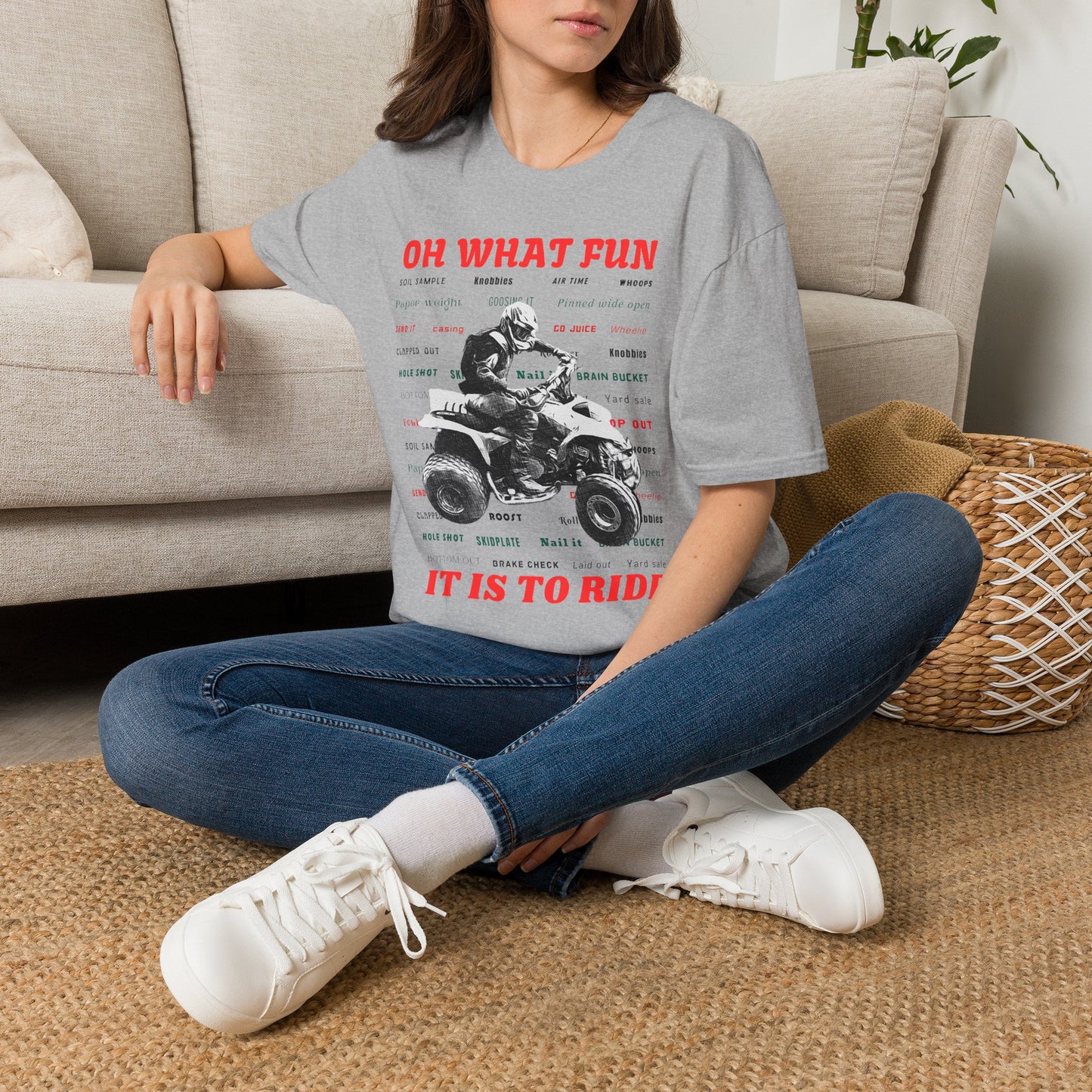 Holiday Fourwheeler Racing Tee Shirt | Honda 400 | Oh What Fun It is to Ride Racing Slang | ATV Ugly Sweater