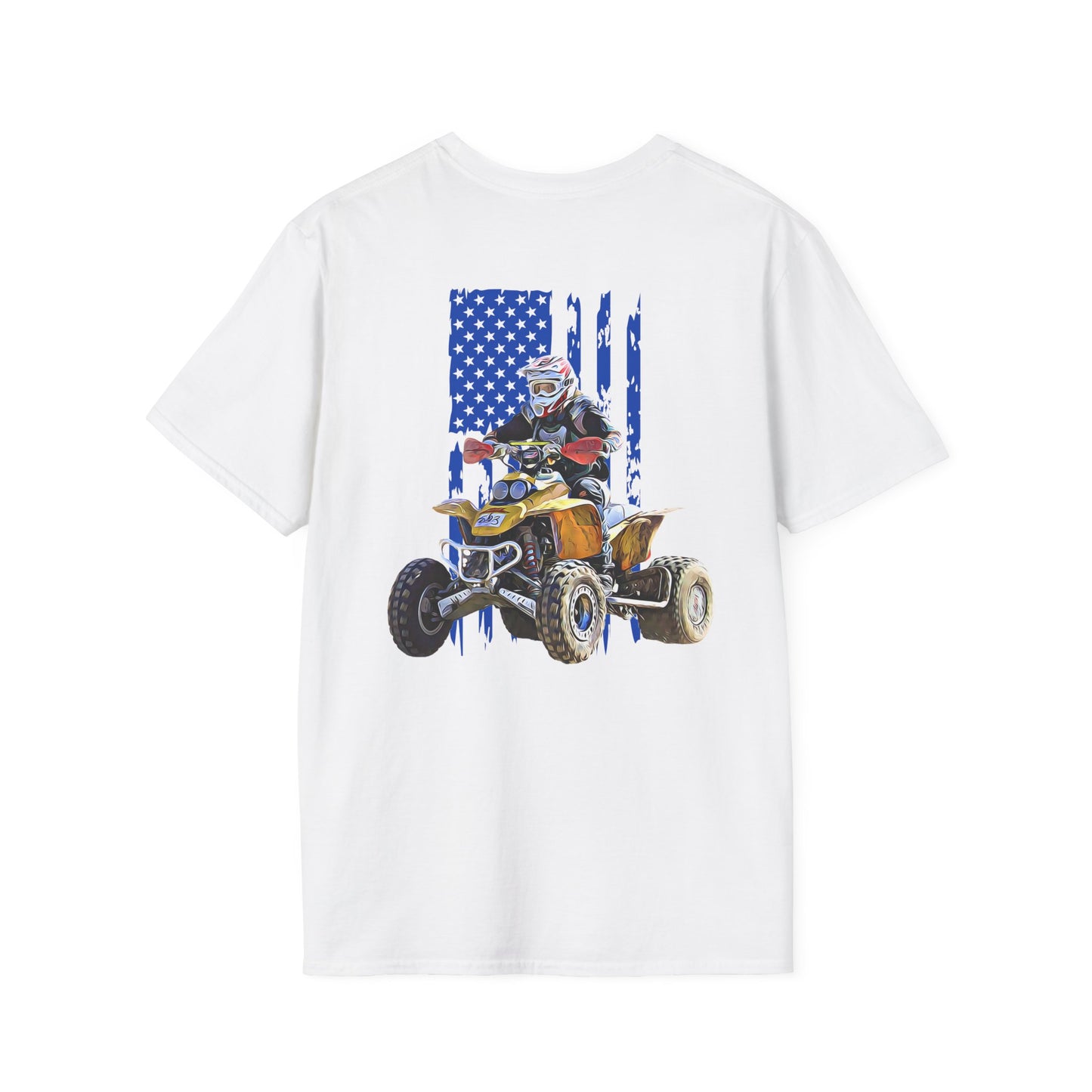 I'm All Throttle 400 EX ATV Racing T-Shirt | Mountains & American Flag Four Wheeler Shirt