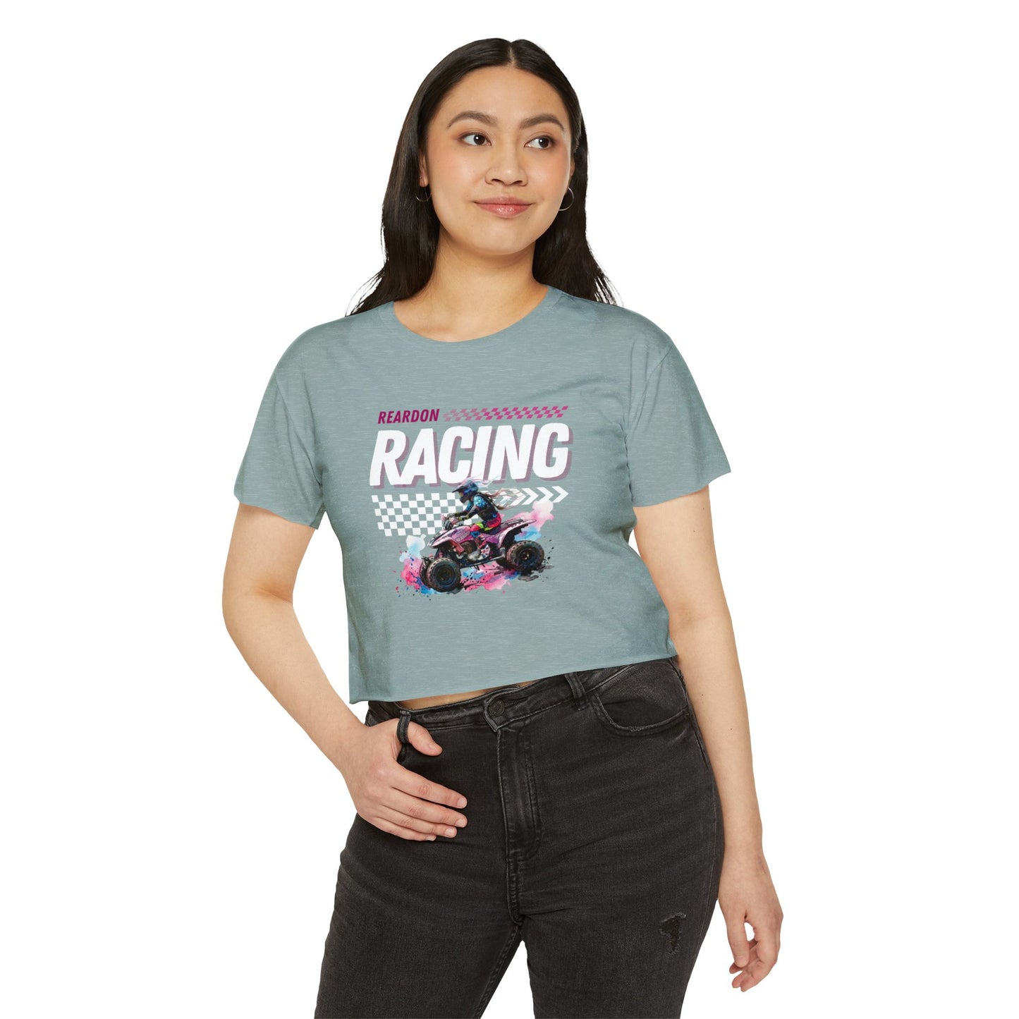 Reardon Racing Crop Top — Women's Festival Racing Graphic