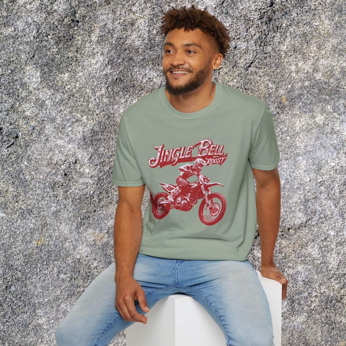 Holiday Motocross Racing Ugly Sweater | Jingle Bell Roost T-Shirt