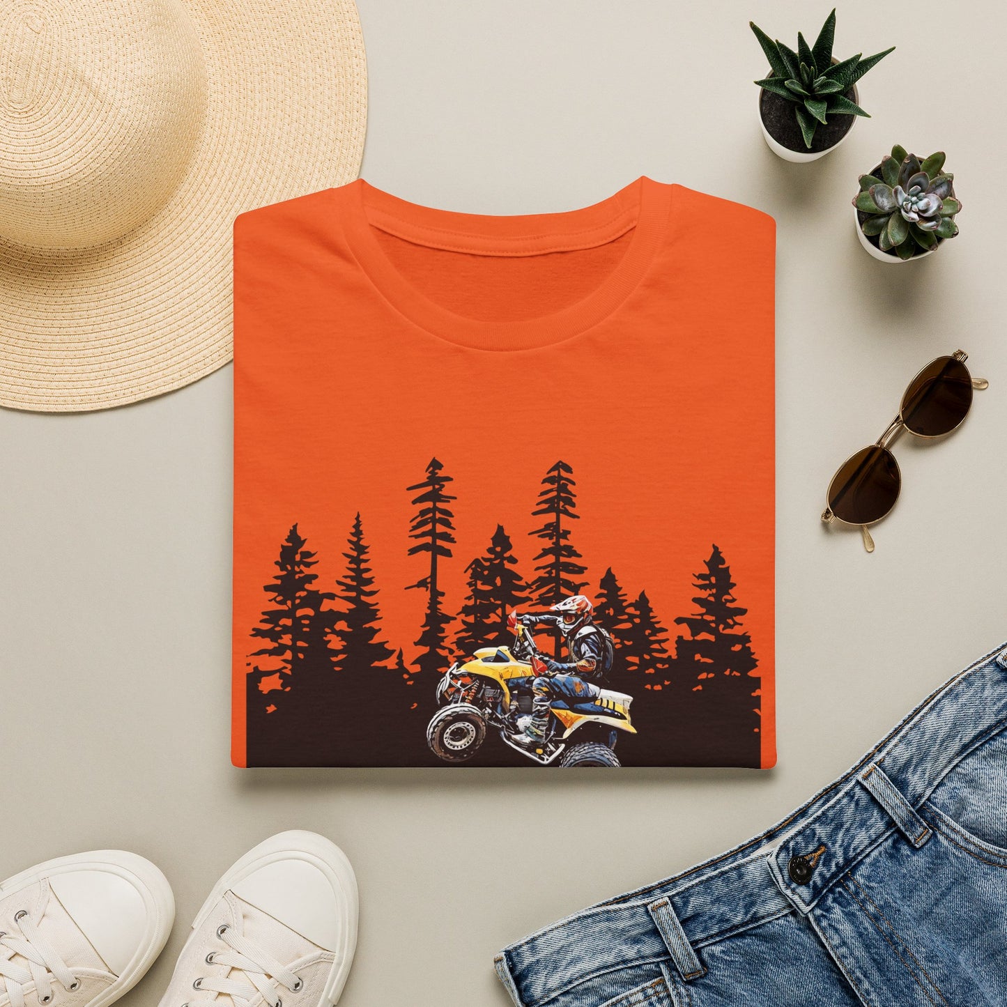 May the Forest Be With You ATV Racing T-Shirt | Honda 400 EX Funny Star Wars Humor for Men