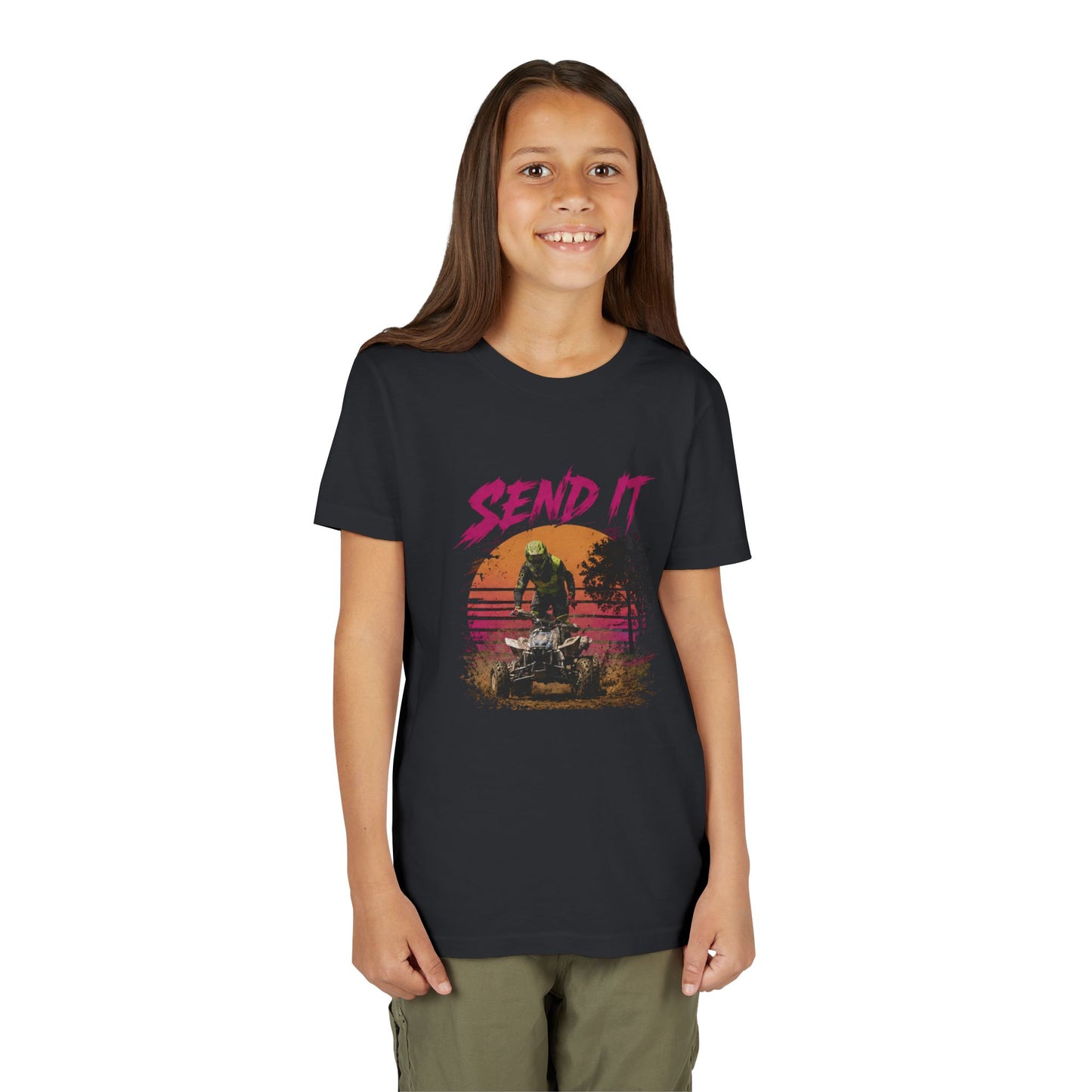 Youth Retro Send it Four Wheeler Shirt | Honda 450 ATV Racing | AXC Arkansas Pro Racing Series | Dickerson