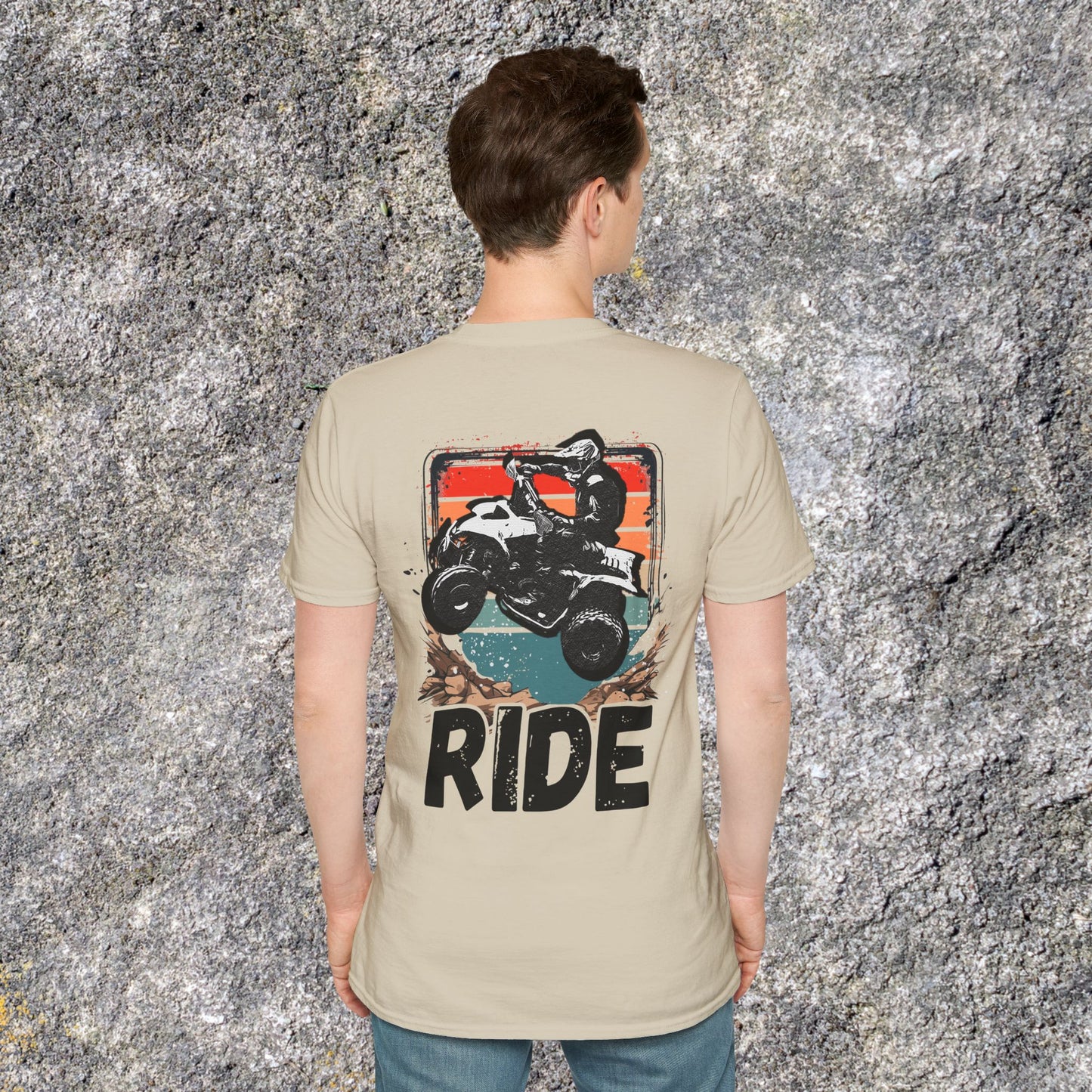 Honda 400EX Retro Distressed Four Wheeler T-Shirt | 2 -sided RIDE Graphic with Honda 400 EX