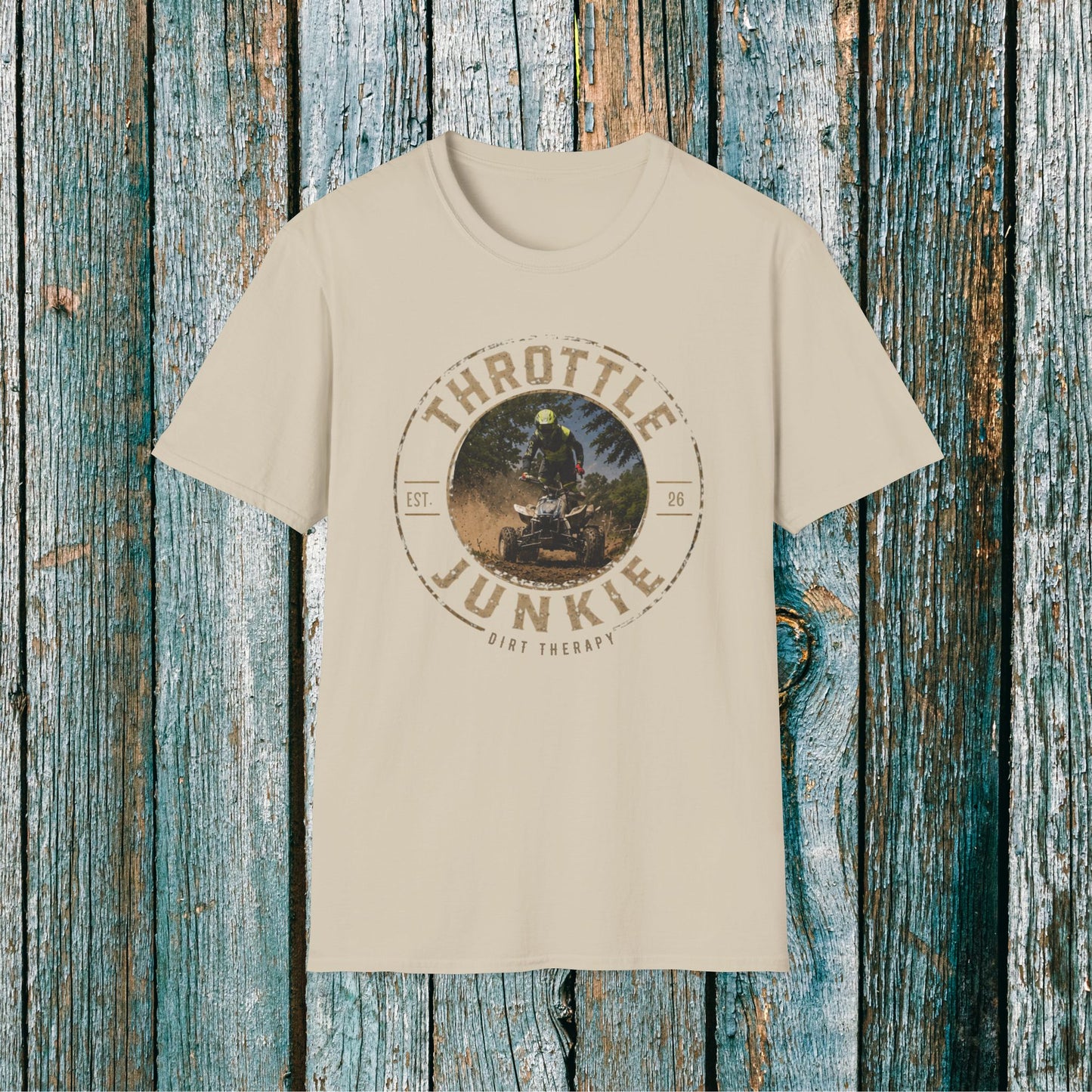 Vintage Trottle Junkie Dirt Therapy Shirt | Honda 450 ATV Racing | AXC Arkansas Pro Racing Series | Dickerson