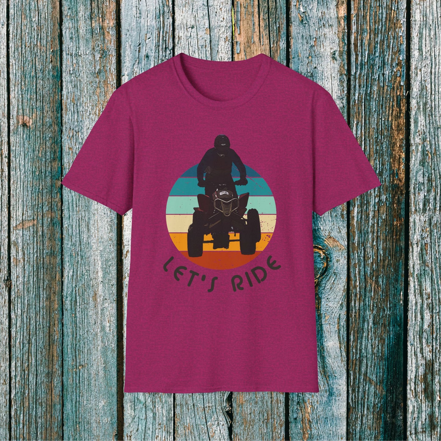 Retro 'Let's Ride' Honda 400EX Rider T-Shirt | Man Jumping Fourwheeler
