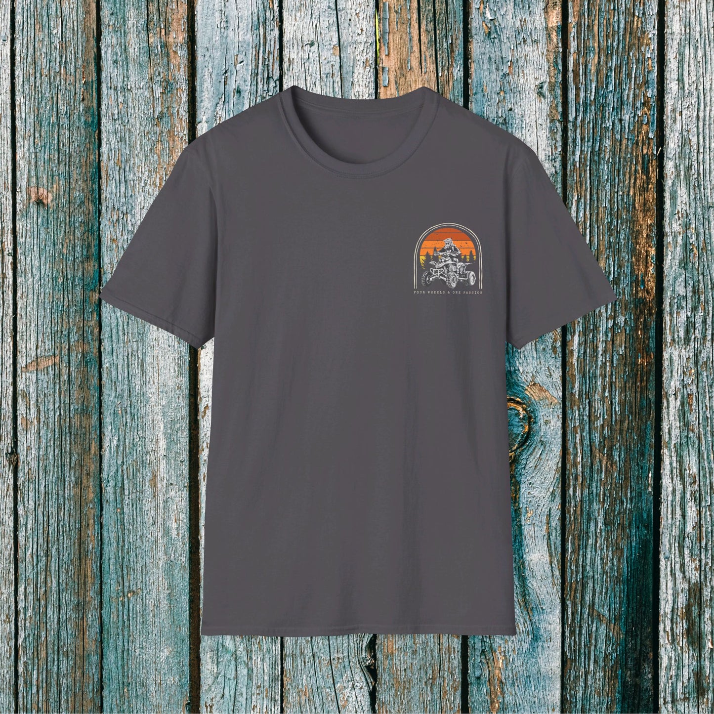 Mens Riding Shirt | Go Riding Ignore Adult Problems | Honda 400 EX ATV on front & back | Soft cotton 2 SIDED unisex tee shirt Four wheeler
