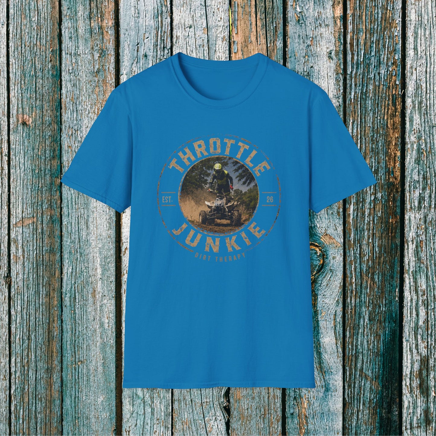 Vintage Trottle Junkie Dirt Therapy Shirt | Honda 450 ATV Racing | AXC Arkansas Pro Racing Series | Dickerson