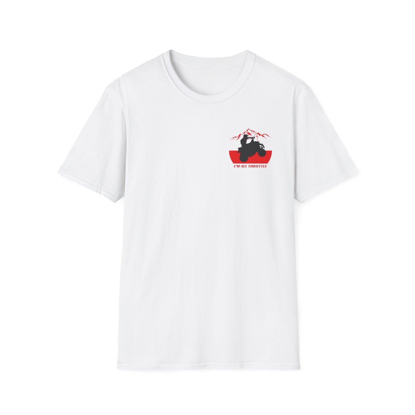 I'm All Throttle 400 EX ATV Racing T-Shirt | Mountains & American Flag Four Wheeler Shirt