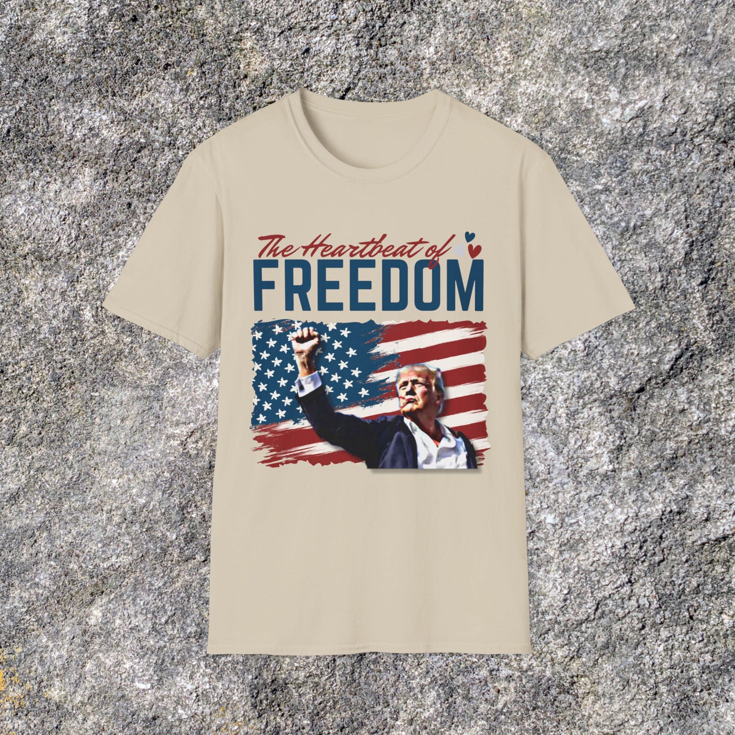 Donald Trump Heartbeat of Freedom Republican | Freedom American Patriotic | Soft Cotton Shirt Adult shirt Unisex Ultrasoft Cotton shirt