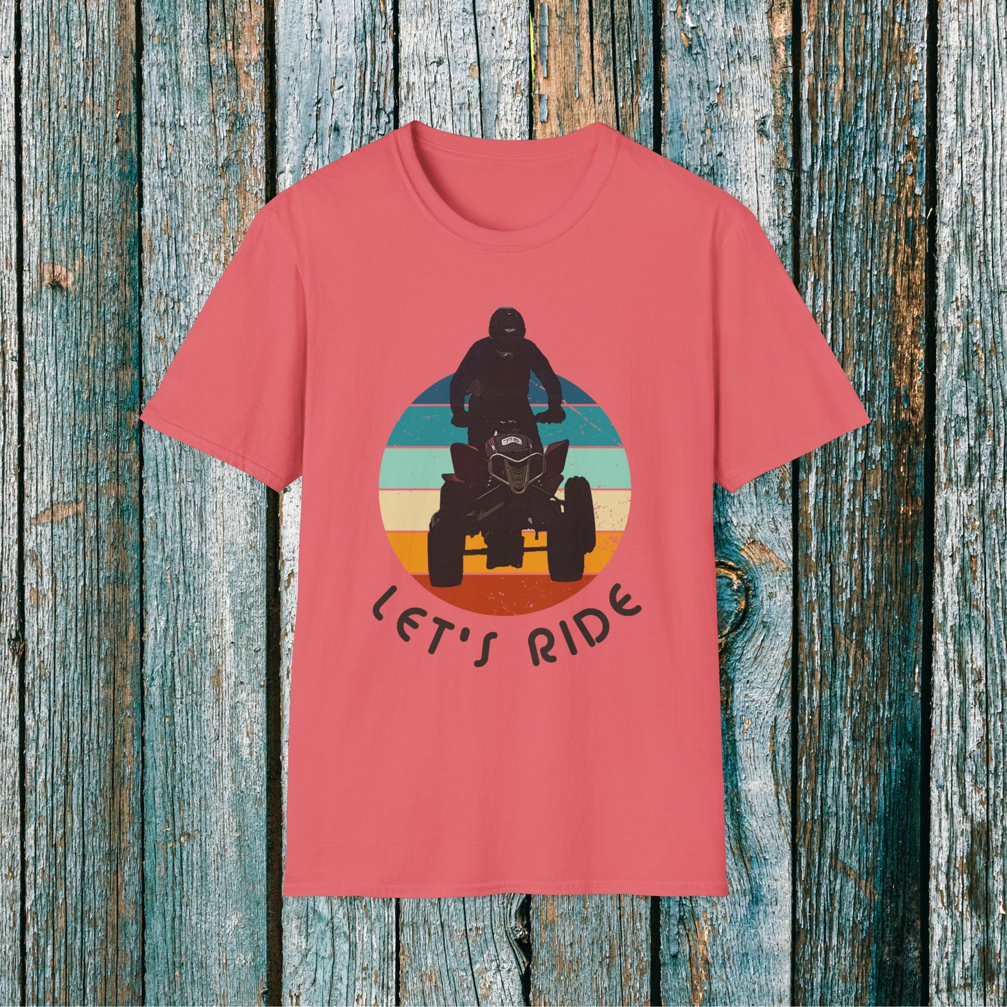 Retro 'Let's Ride' Honda 400EX Rider T-Shirt | Man Jumping Fourwheeler