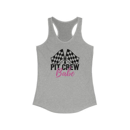 Womens Pit Crew Babe Racerback Tank | Pit Crew Shirt for Women | Wife Pit Crew Tank Top | Racing shirt for Wife | Racing Tank Top for Women
