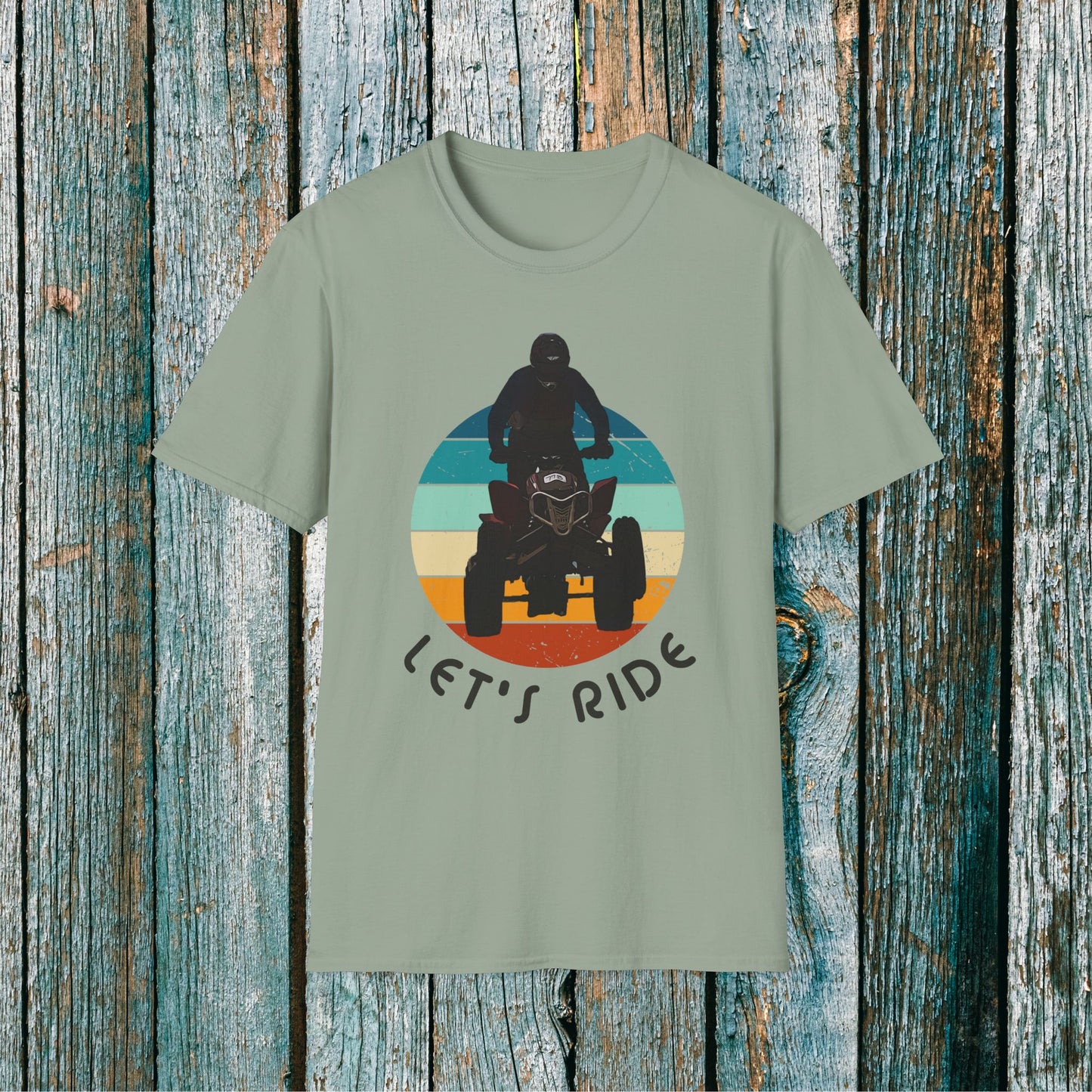 Retro 'Let's Ride' Honda 400EX Rider T-Shirt | Man Jumping Fourwheeler